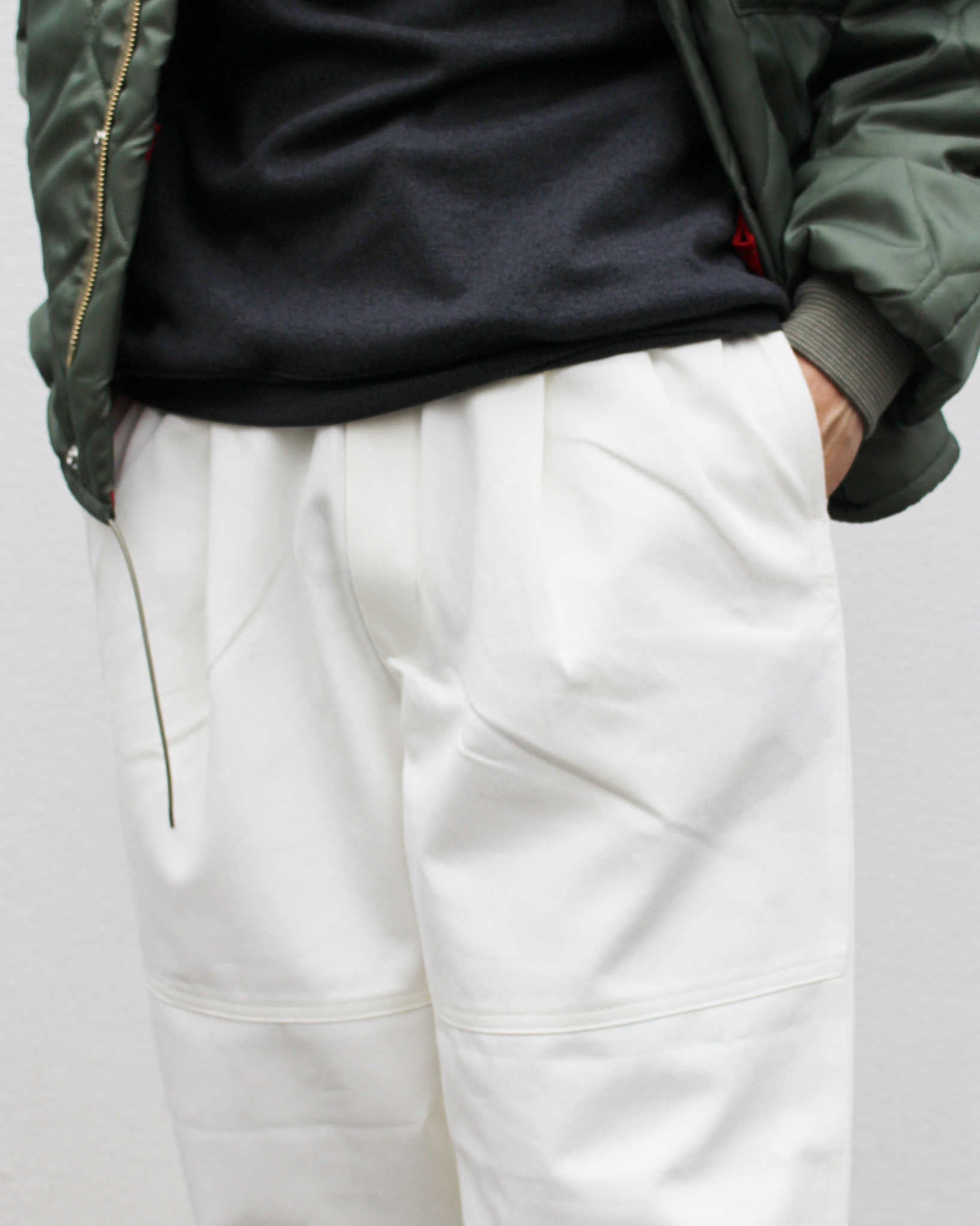 LAMOND ラモンド / FULLER CHINO CROSS BOLD FIT PANTS フラーチノクロスボールドパンツ (WHITE ホワイト)