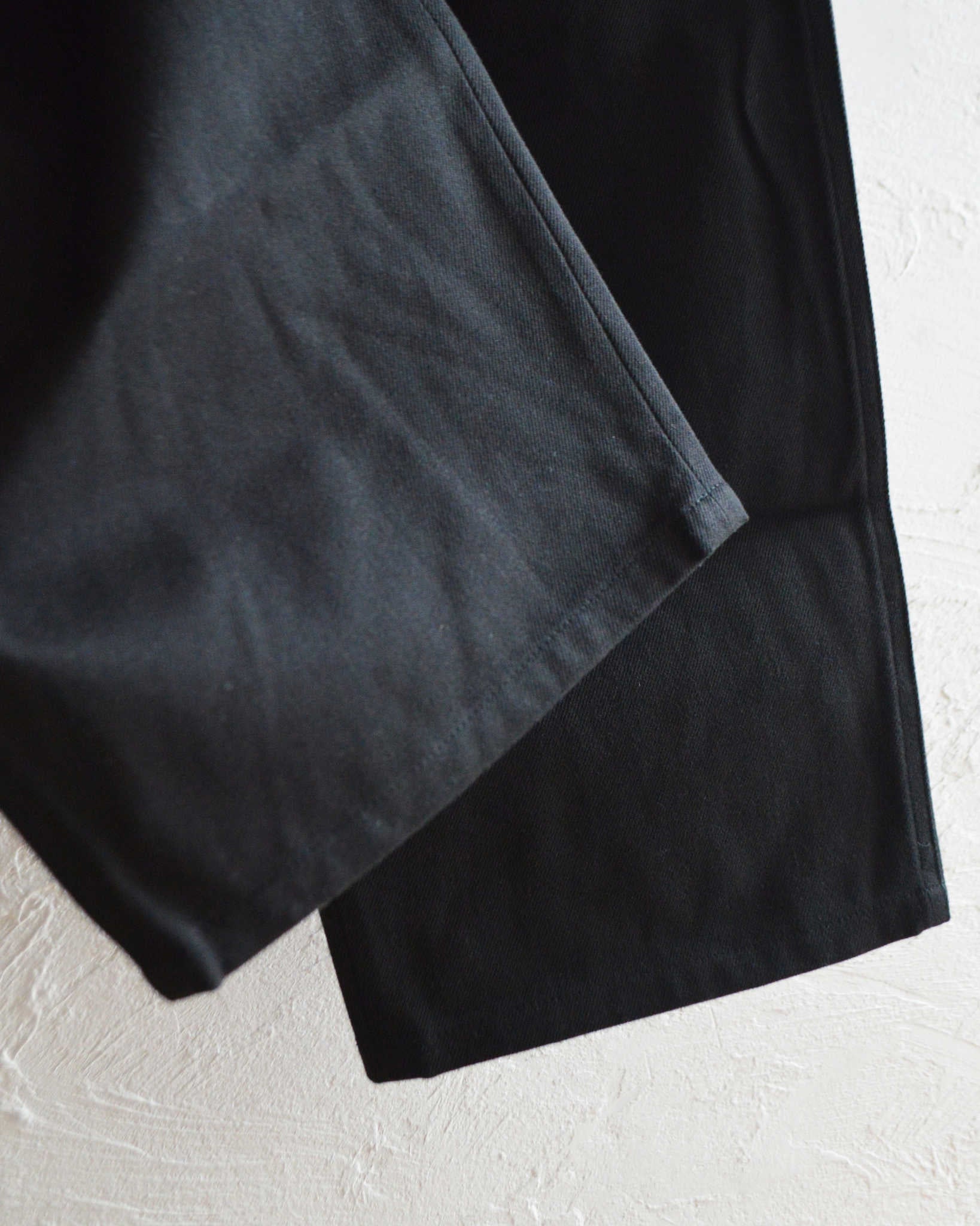 LAMOND ラモンド / FULLER CHINO CROSS BOLD FIT PANTS フラーチノクロスボールドパンツ (BLACK ブラック)