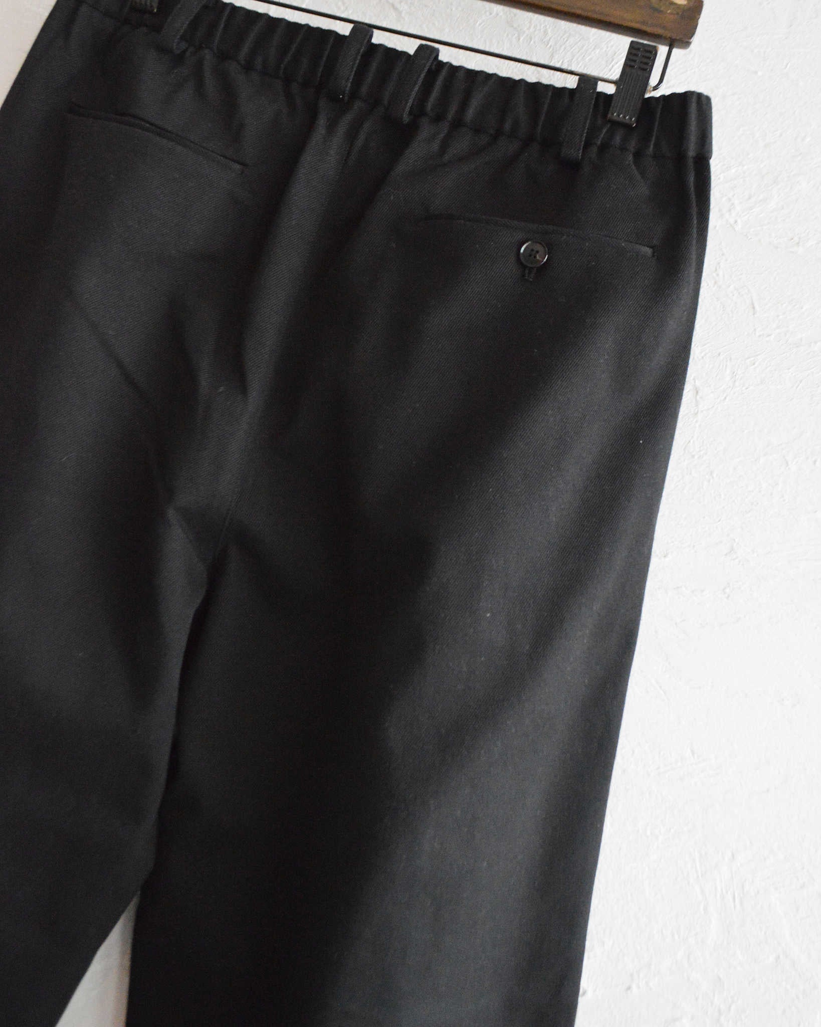 LAMOND ラモンド / FULLER CHINO CROSS BOLD FIT PANTS フラーチノクロスボールドパンツ (BLACK ブラック)