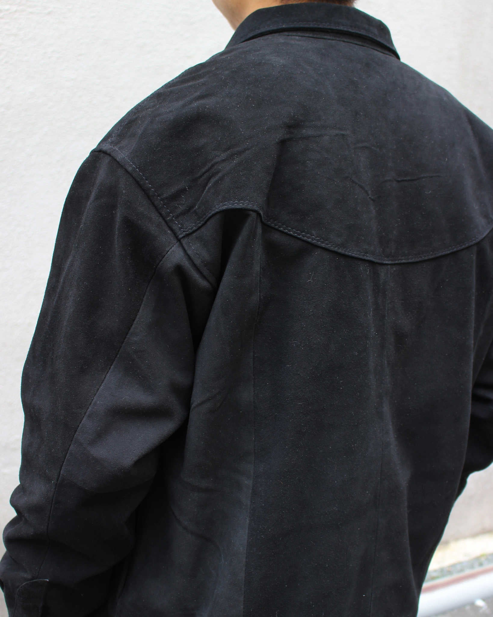 Nasngwam. ナスングワム / BRIGHT SUEDE SHIRTS ブライトスエードシャツ Msize (BLACK ブラック)