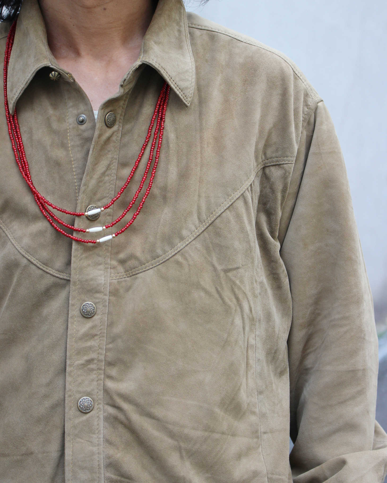 Nasngwam. ナスングワム / BRIGHT SUEDE SHIRTS ブライトスエードシャツ Msize (BEIGE ベージュ)