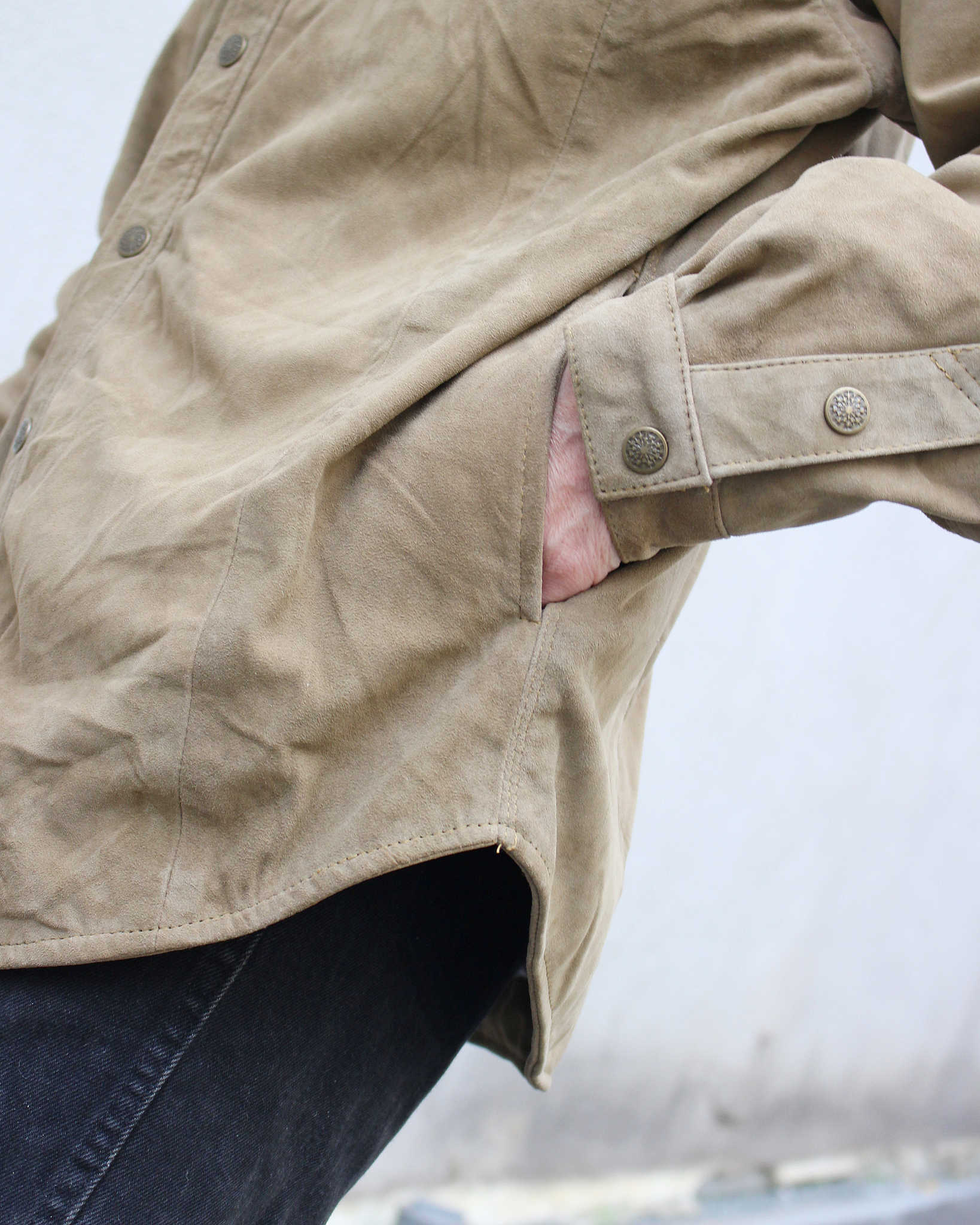 Nasngwam. ナスングワム / BRIGHT SUEDE SHIRTS ブライトスエードシャツ Msize (BEIGE ベージュ)