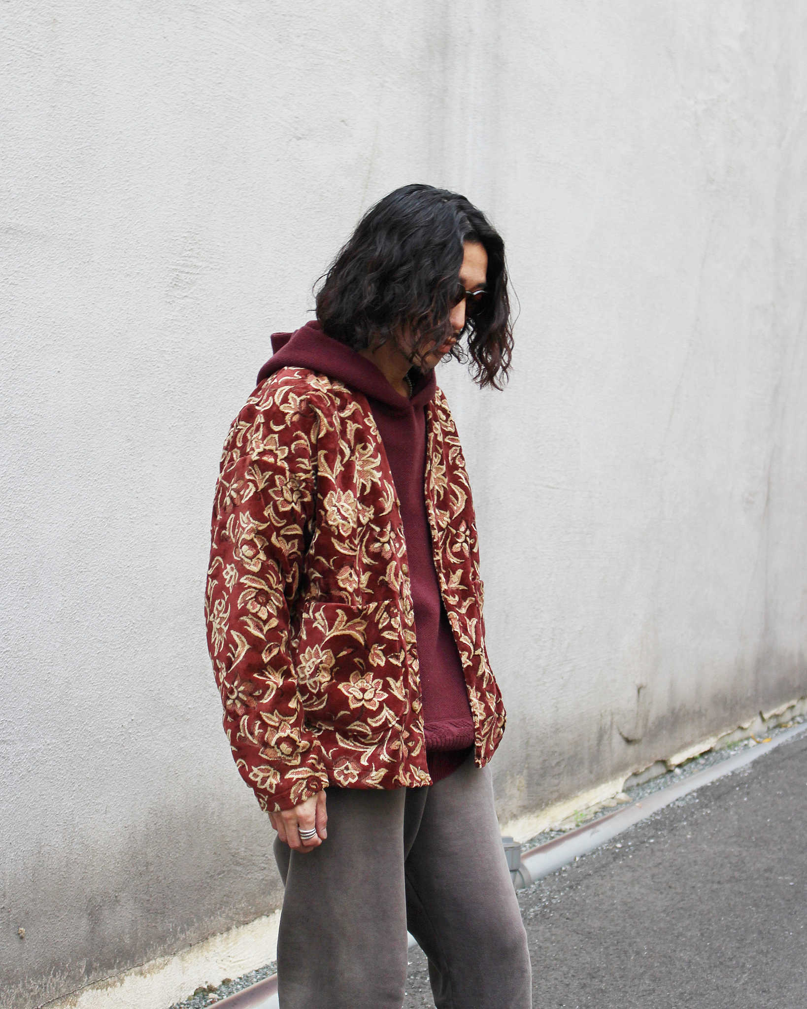 Nasngwam. ナスングワム / CREEPER JACKET クリーパージャケット (BURGUNDY バーガンディー)