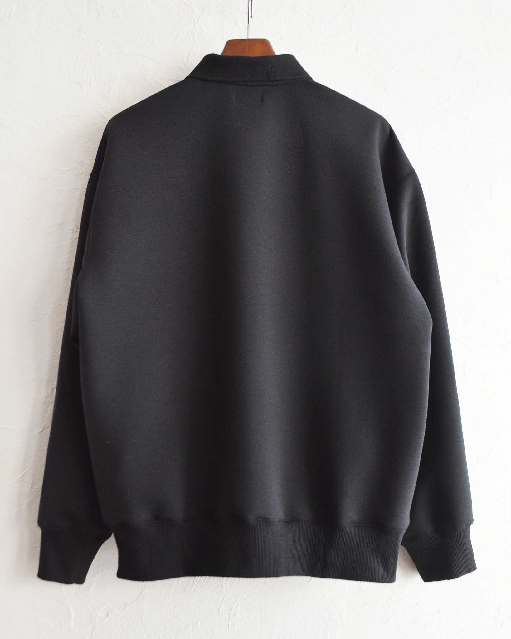 LAMOND ラモンド / DOUBLE AIR KNIT POLO SHIRTS ダブルエアニットポロシャツ (BLACK ブラック)