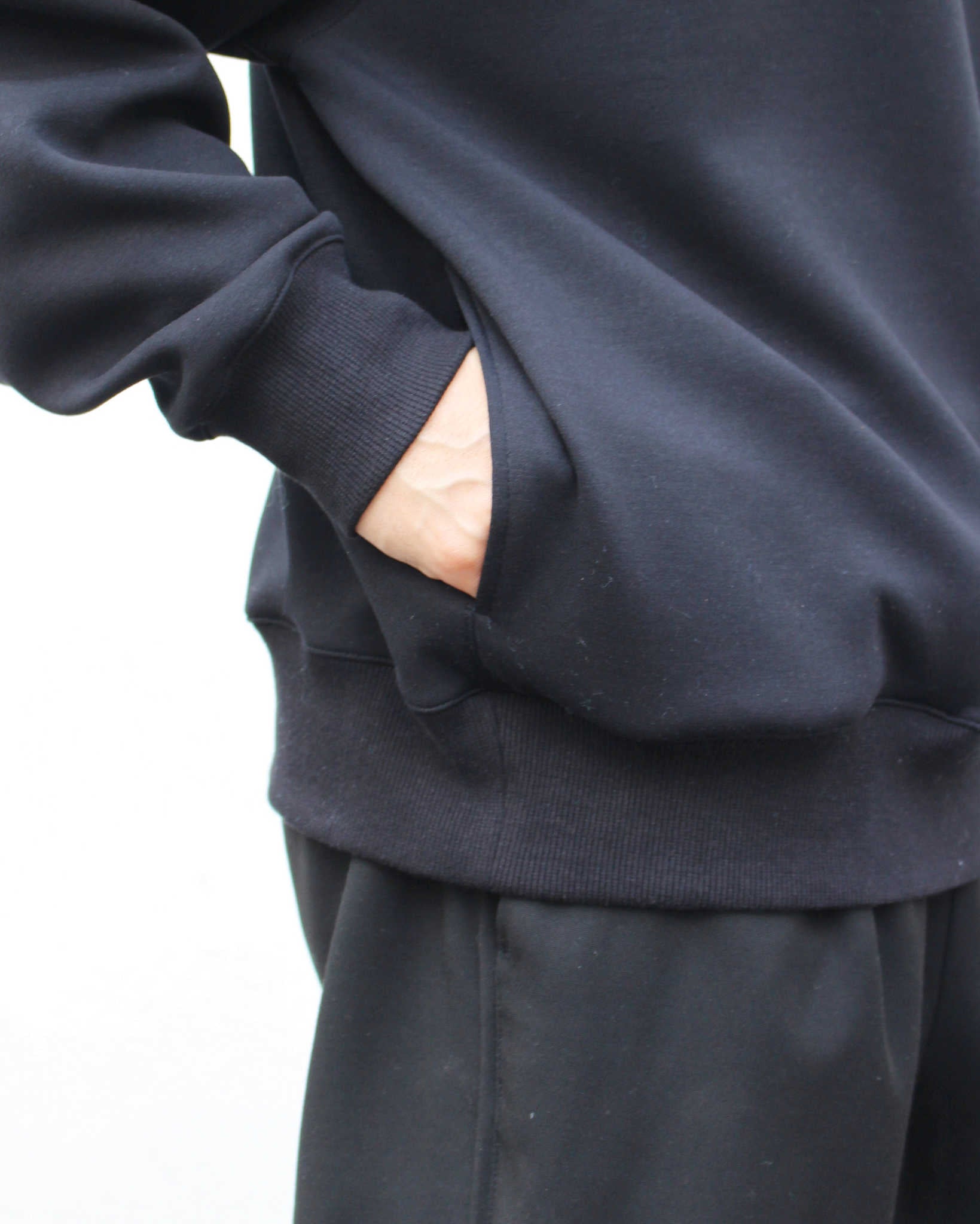 LAMOND ラモンド / DOUBLE AIR KNIT POLO SHIRTS ダブルエアニットポロシャツ (BLACK ブラック)