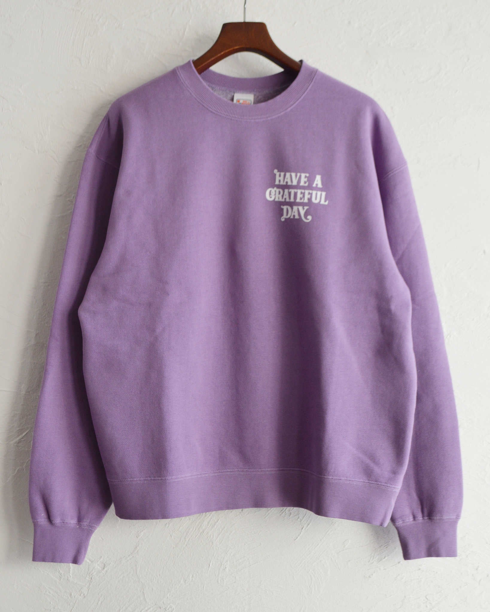 HAVE A GRATEFUL DAY ハブアグレイトフルデイ / CREW SWEATSHIRT クルースウェット (GRAPE グレープ)