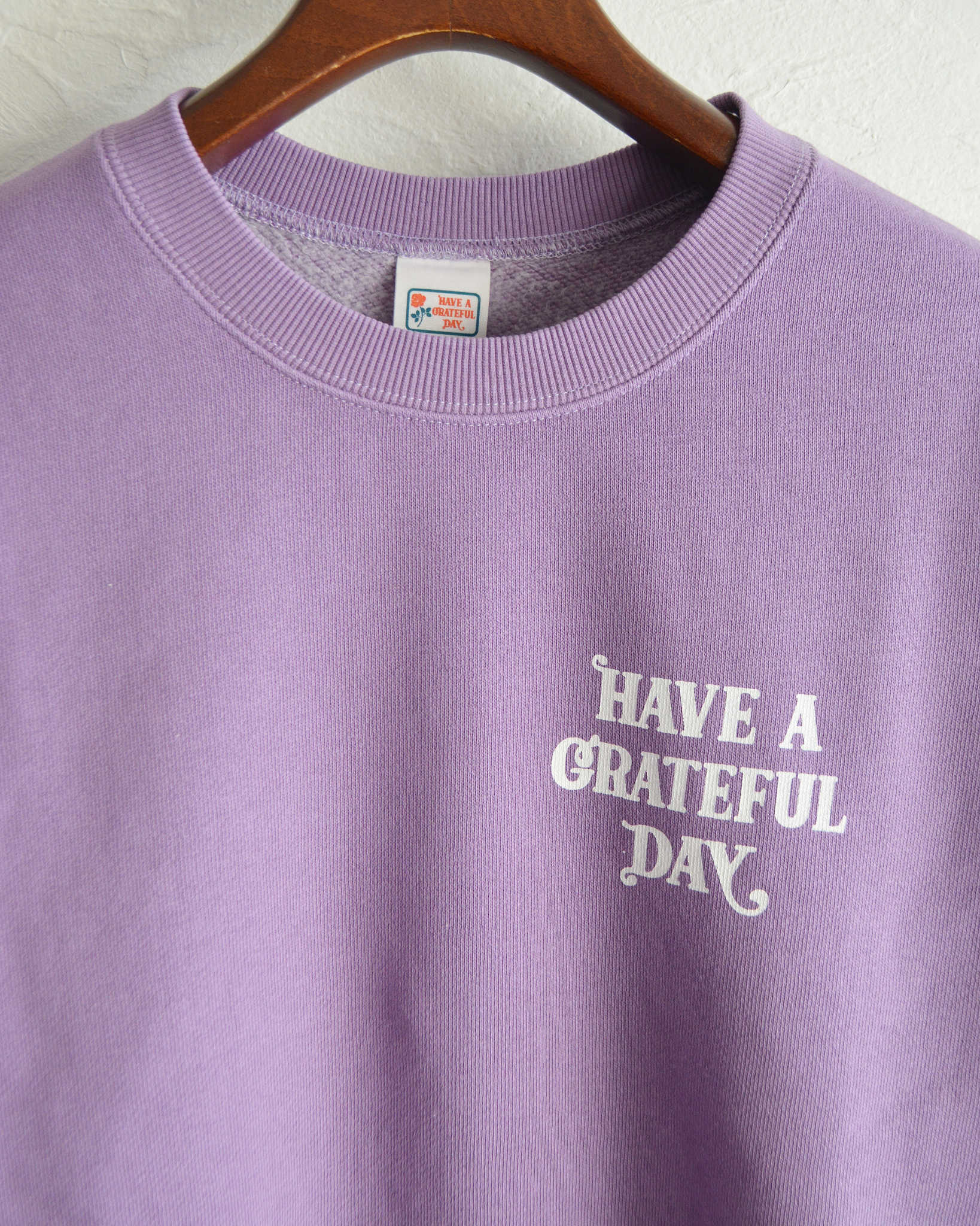 HAVE A GRATEFUL DAY ハブアグレイトフルデイ / CREW SWEATSHIRT クルースウェット (GRAPE グレープ)