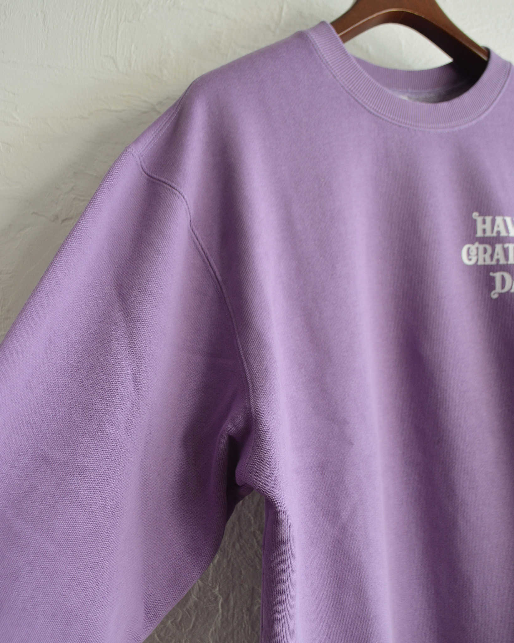 HAVE A GRATEFUL DAY ハブアグレイトフルデイ / CREW SWEATSHIRT クルースウェット (GRAPE グレープ)