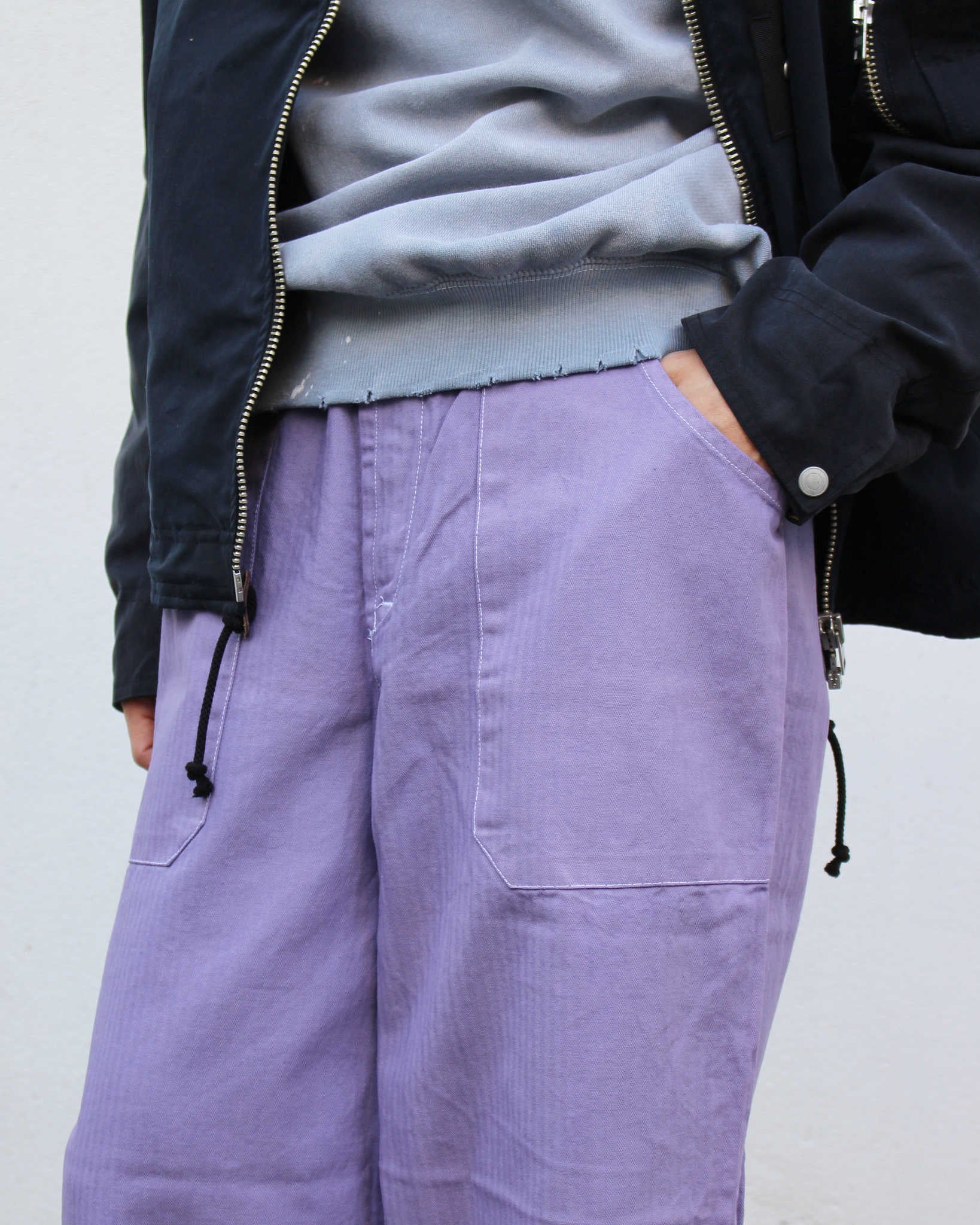 CZECH MILITARY HBT WORK PANTS OVER DYE LAVENDER チェコミリタリーヘリンボーンツイルワークパンツオーバーダイラベンダー
