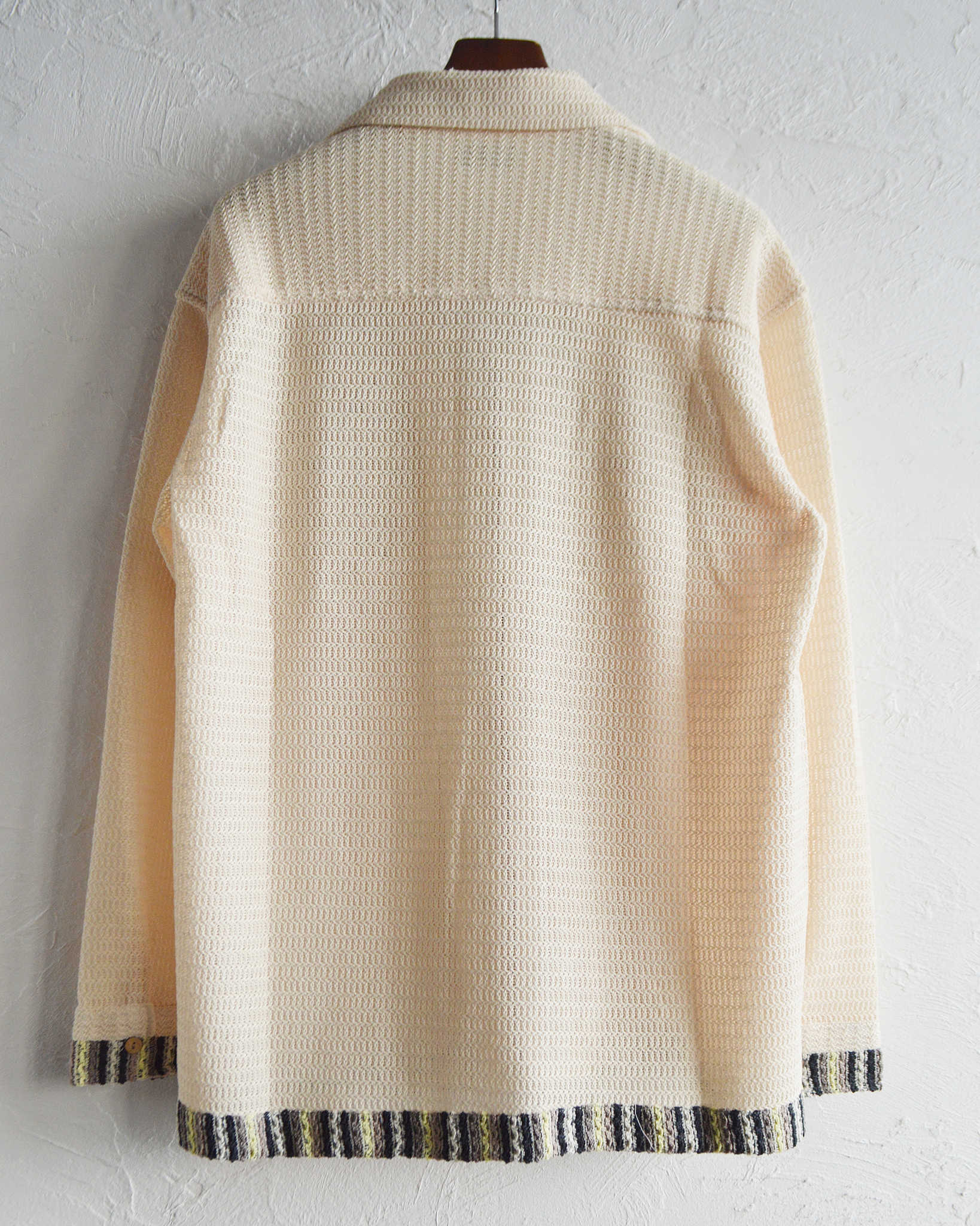 modemdesign モデムデザイン / PATTERN CROCHET L/S SHIRTパターンクロシェロングスリーブシャツ (IVORY アイボリー)