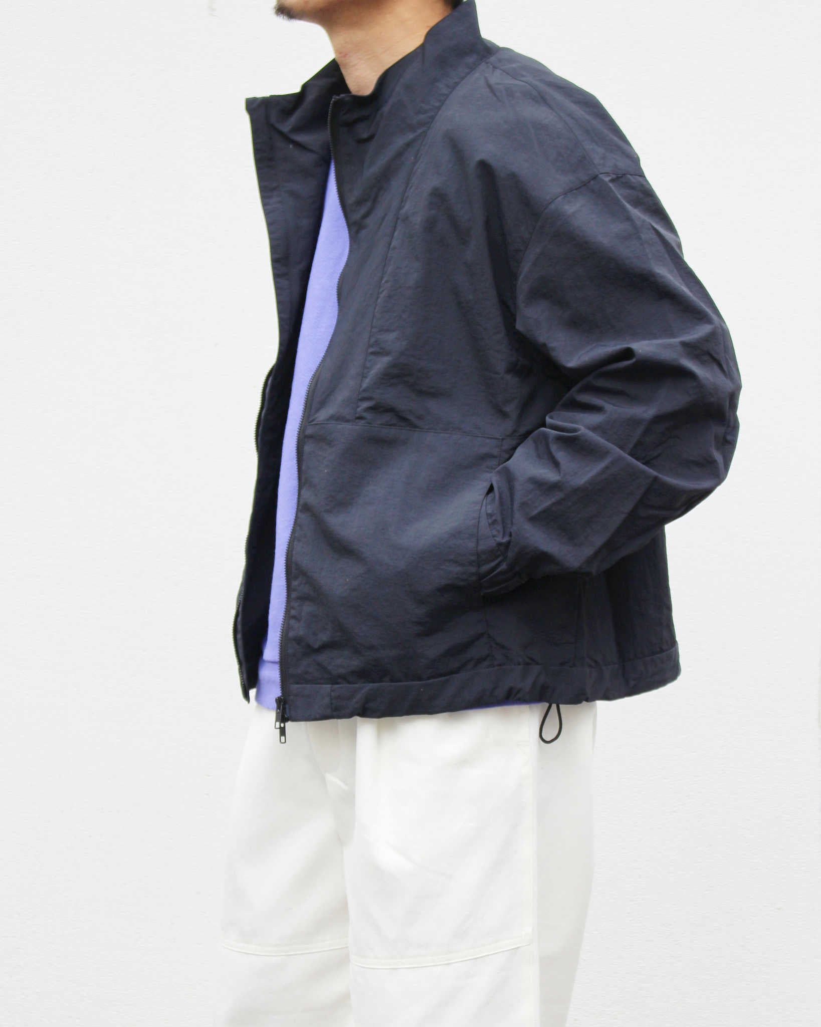 LAMOND ラモンド / LIGHT SHELL STAND BLOUSON ライトシェルスタンドブルゾン (BLACK ブラック)