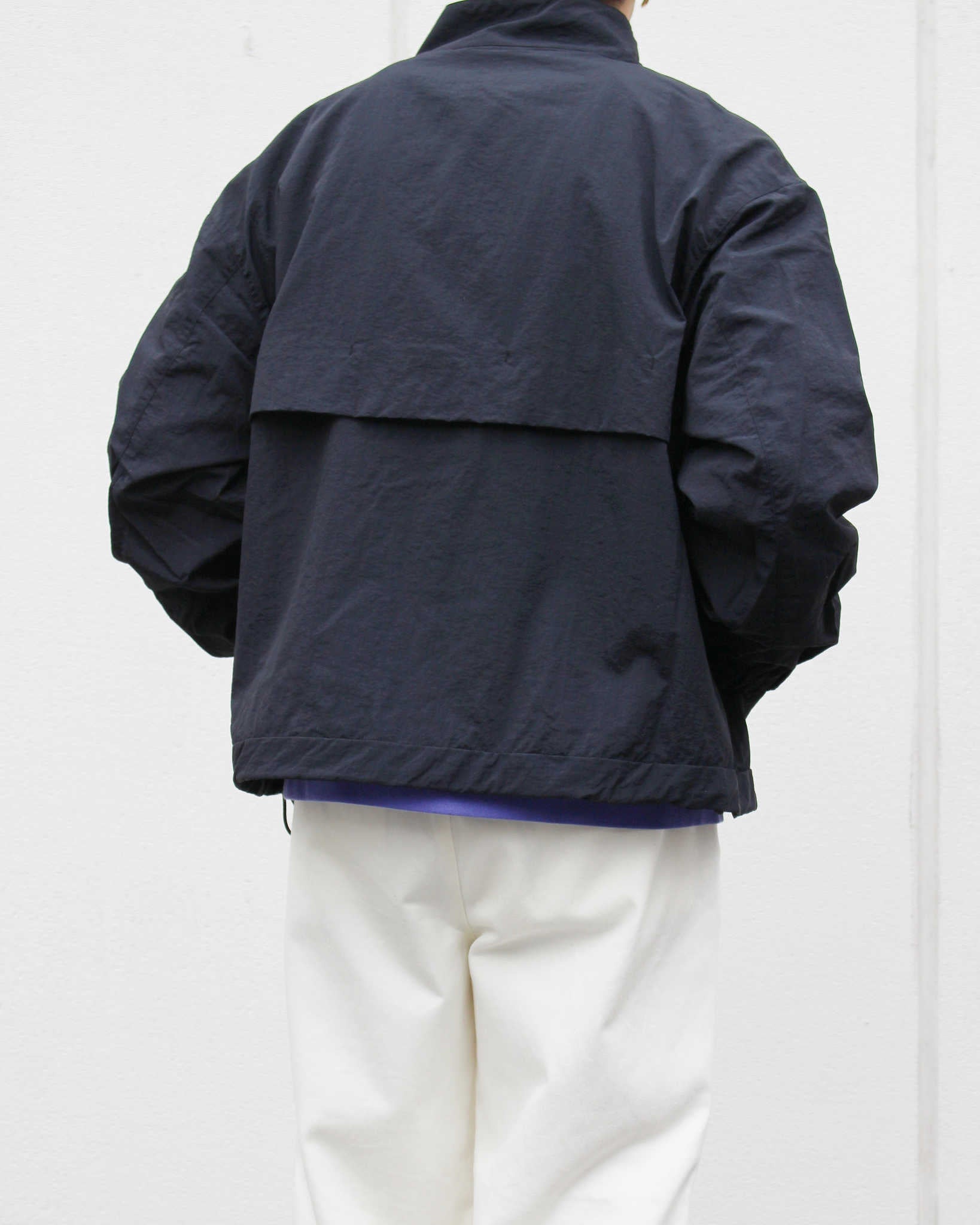 LAMOND ラモンド / LIGHT SHELL STAND BLOUSON ライトシェルスタンドブルゾン (BLACK ブラック)