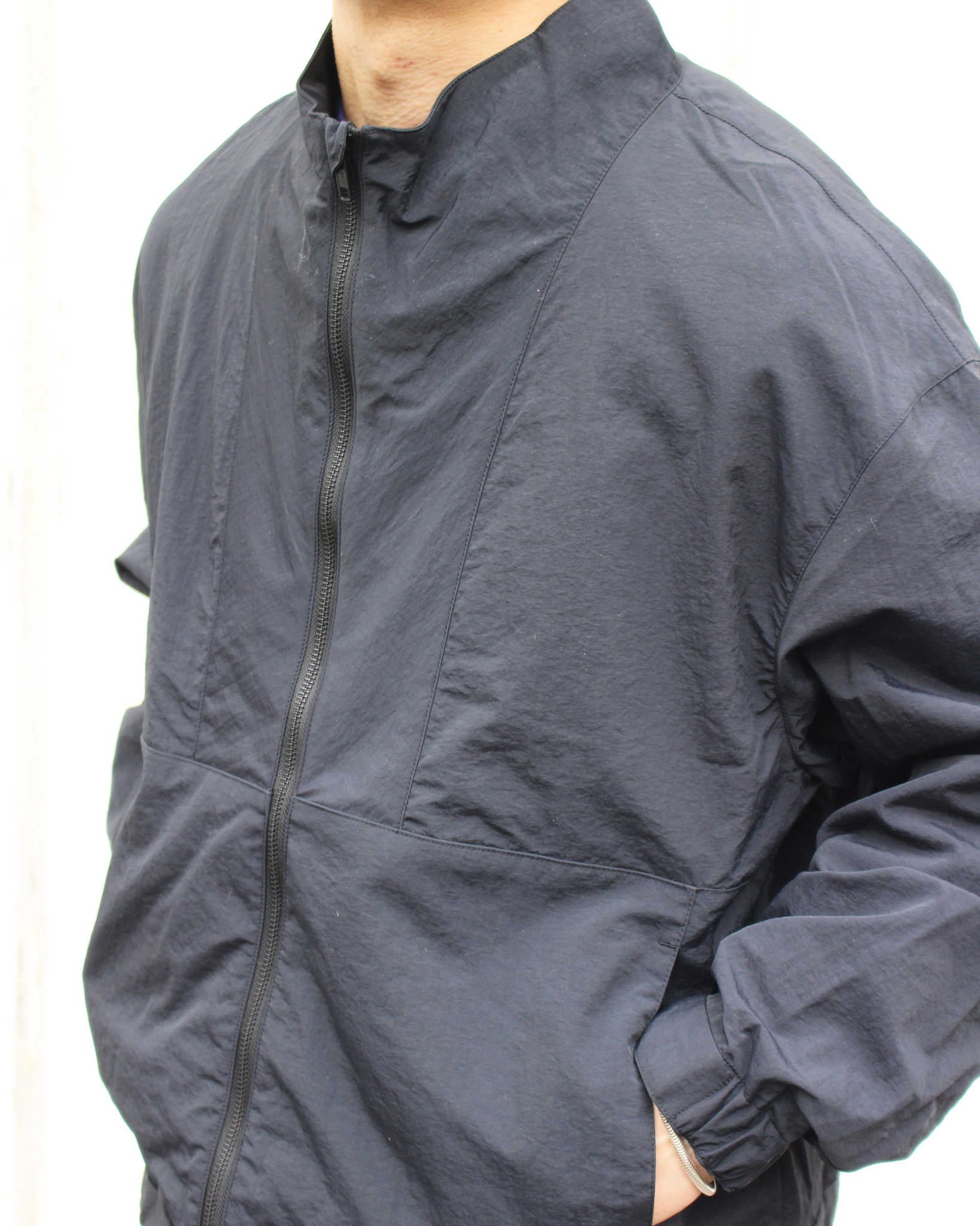 LAMOND ラモンド / LIGHT SHELL STAND BLOUSON ライトシェルスタンドブルゾン (BLACK ブラック)