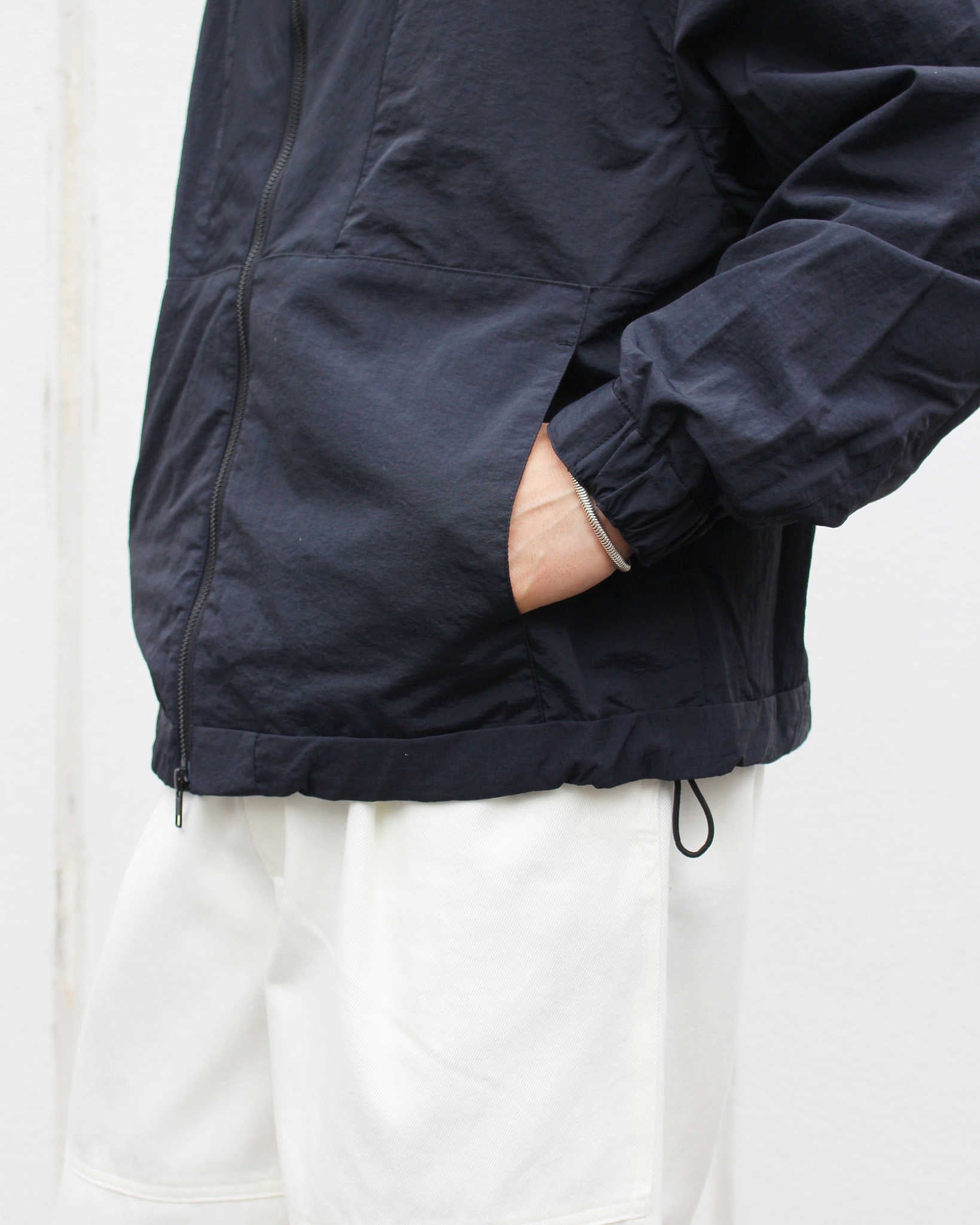 LAMOND ラモンド / LIGHT SHELL STAND BLOUSON ライトシェルスタンドブルゾン (BLACK ブラック)