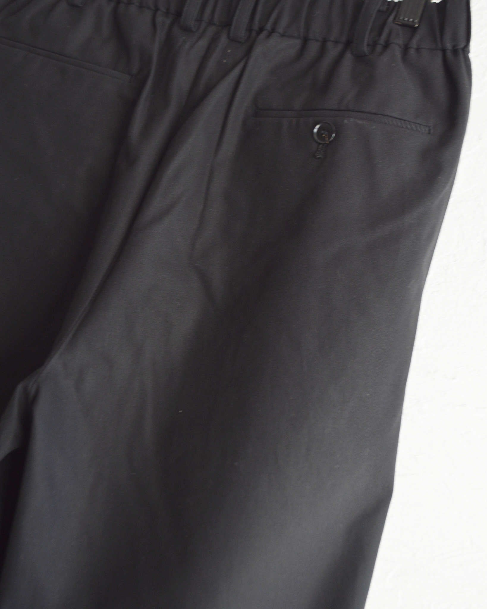 LAMOND ラモンド / ORGANIC COTTON HIGH TWIST STANDARD WIDE PANTS オーガニックコットンハイツイストスタンダードワイドパンツ (BLACK ブラック