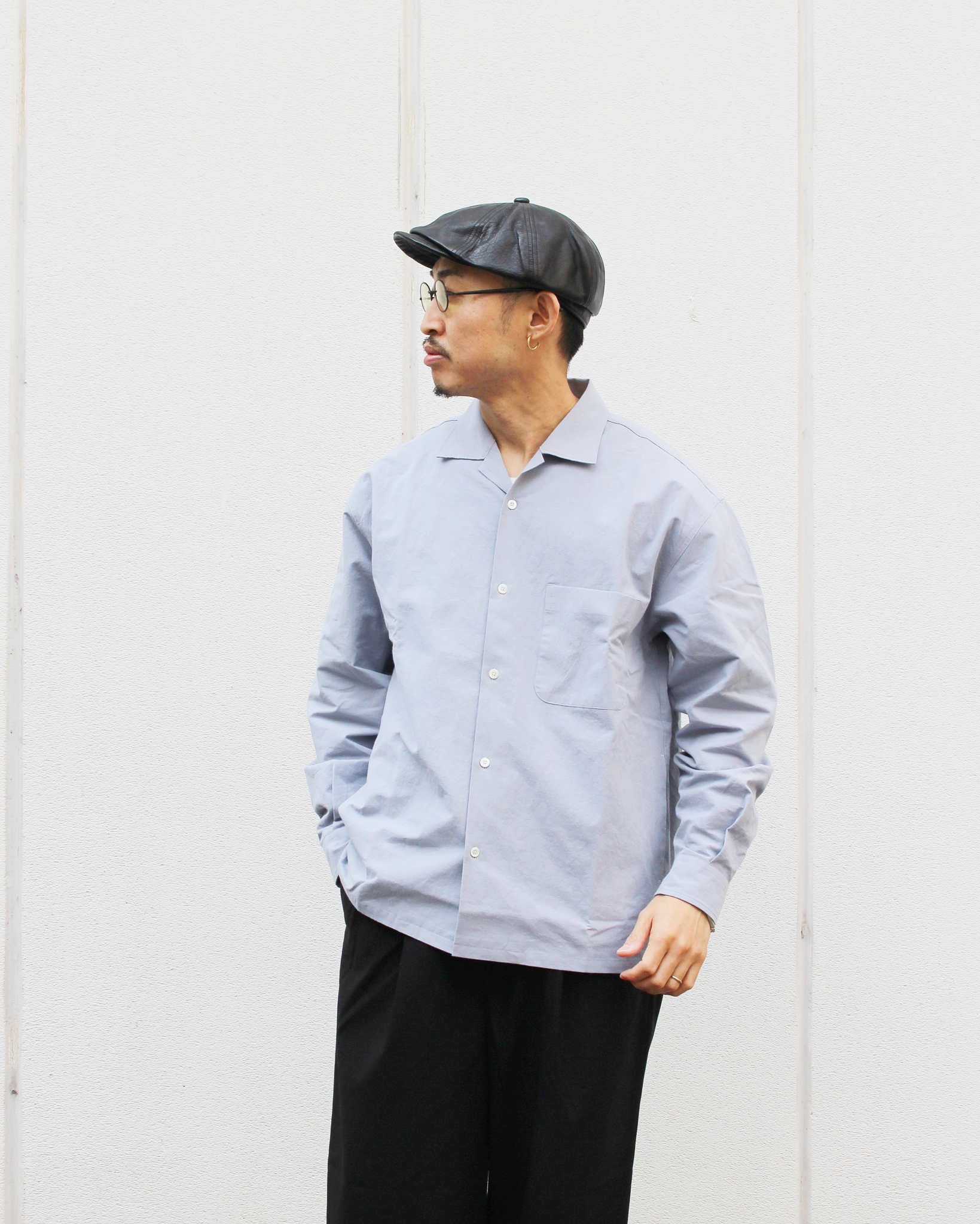 LAMOND ラモンド / COTTON LINEN WASHER JACKET コットンリネンワッシャージャケット (SAX GRAY サックスグレー)
