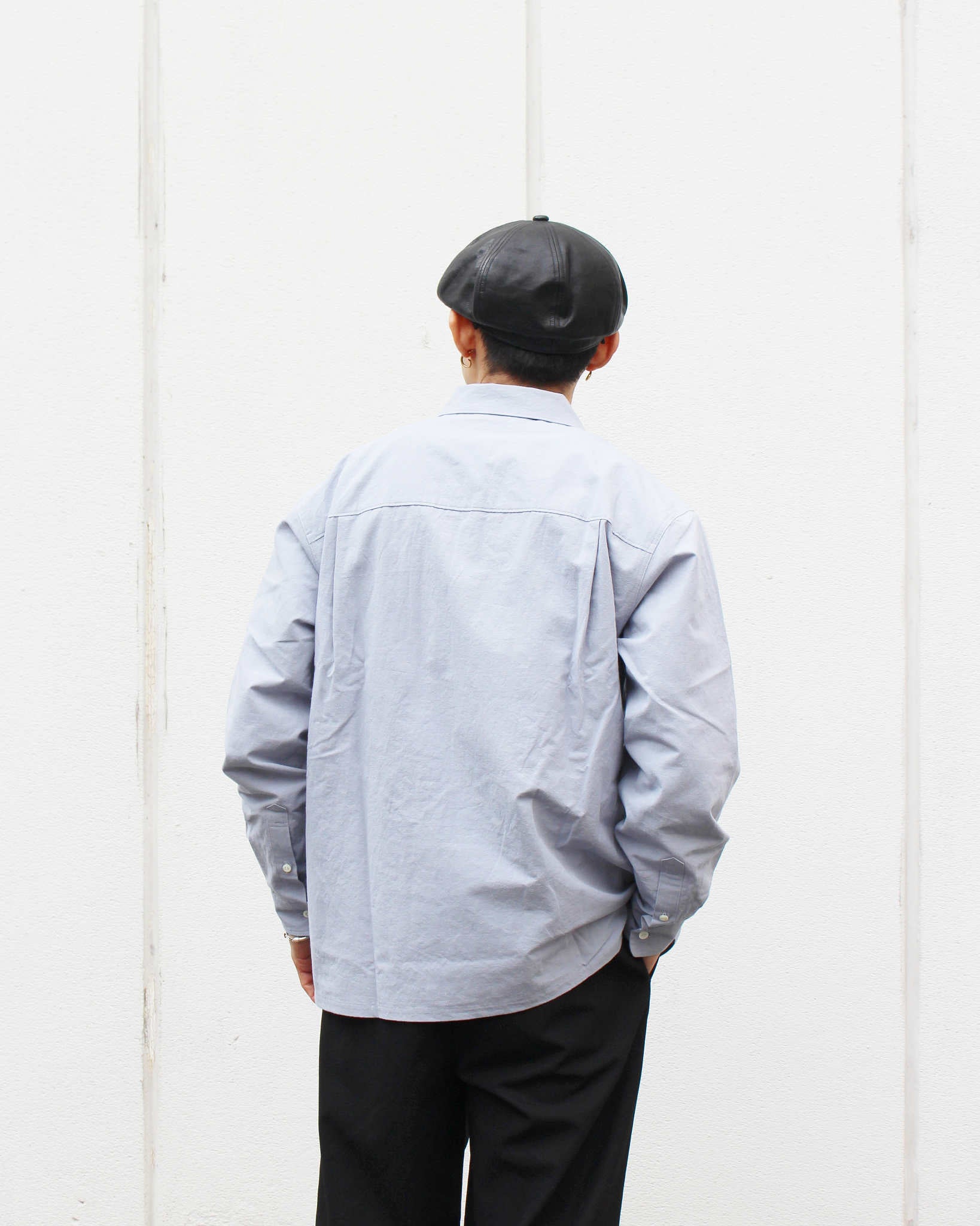 LAMOND ラモンド / COTTON LINEN WASHER JACKET コットンリネンワッシャージャケット (SAX GRAY サックスグレー)
