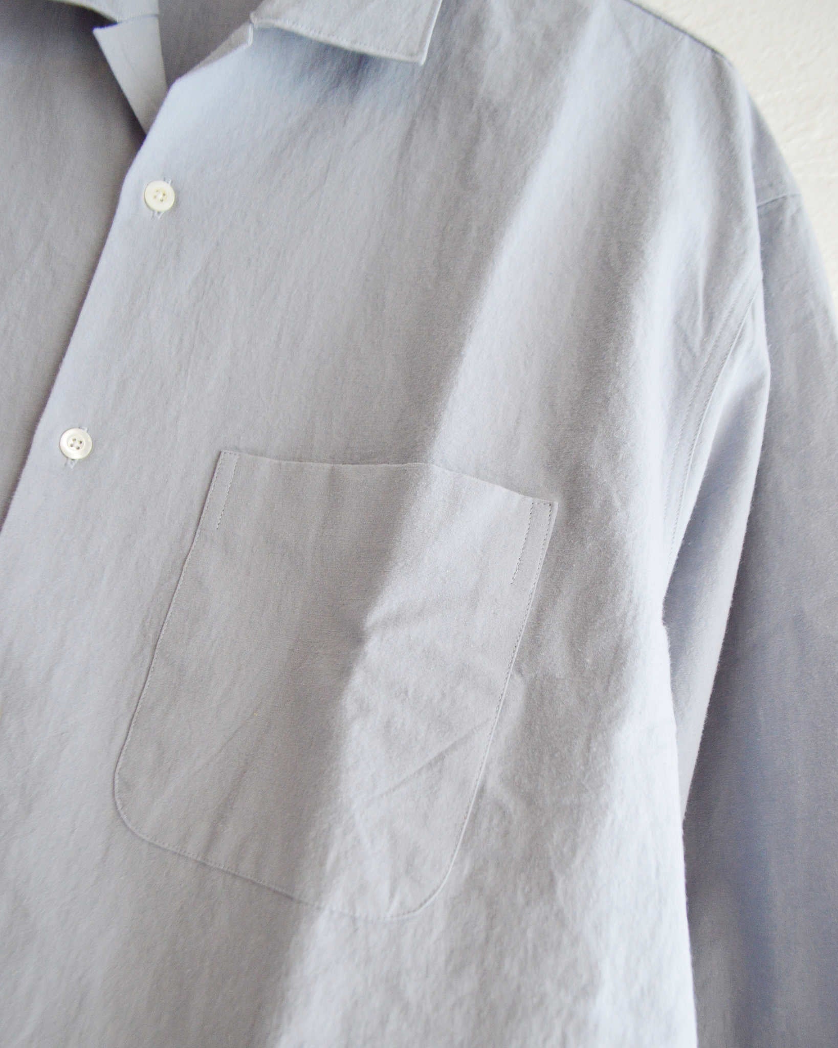 LAMOND ラモンド / COTTON LINEN WASHER JACKET コットンリネンワッシャージャケット (SAX GRAY サックスグレー)