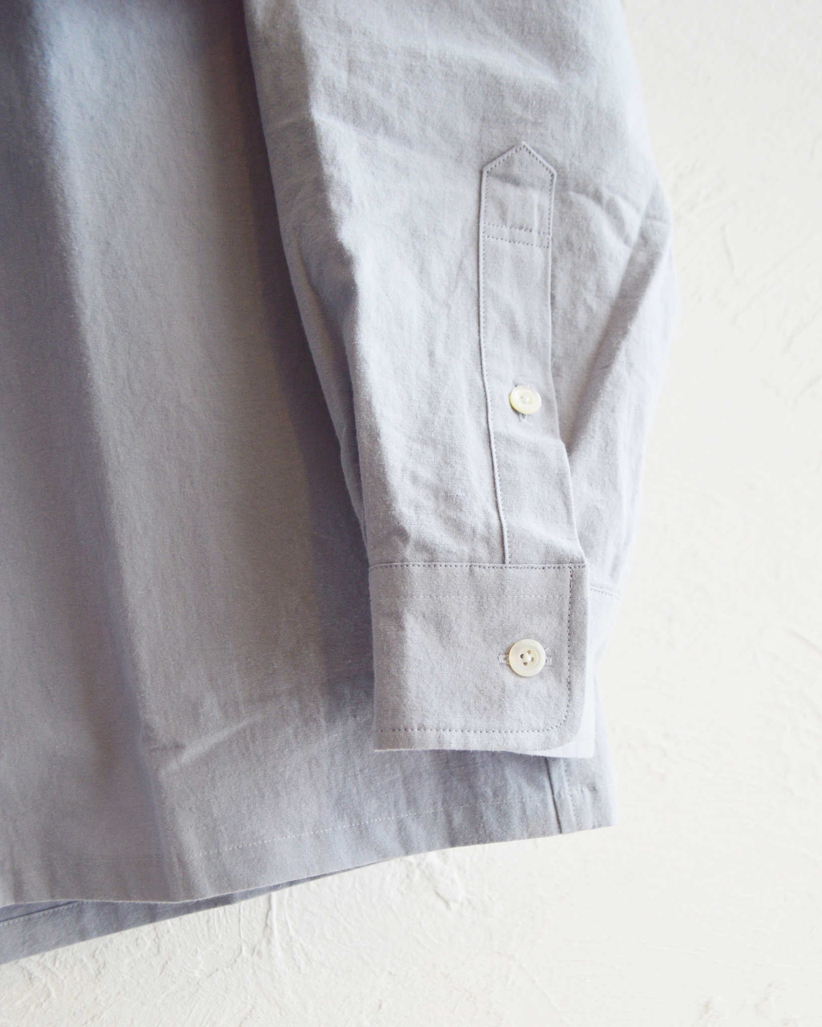 LAMOND ラモンド / COTTON LINEN WASHER JACKET コットンリネンワッシャージャケット (SAX GRAY サックスグレー)