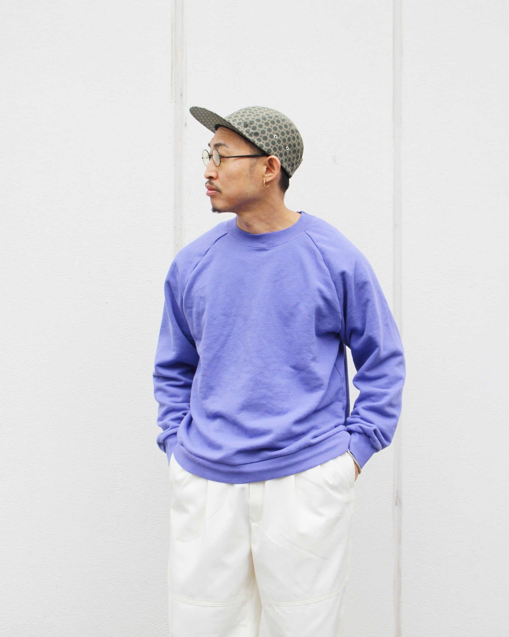 NECESSARY or UNNECESSARY ネセサリーオアアンネセサリー N.O.UNナウン / MAC RAGLAN L/S マックラグラン (BLUE ブルー)