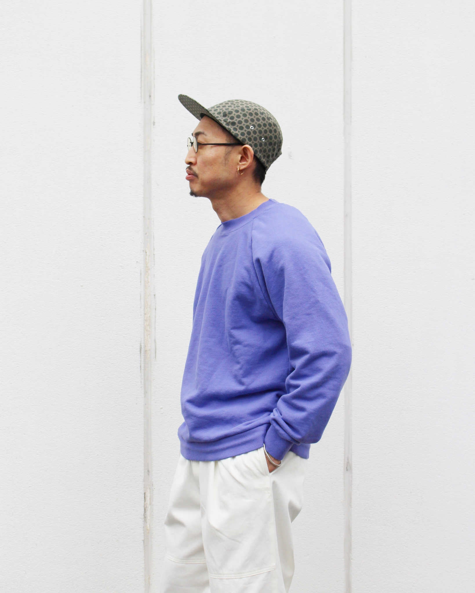 NECESSARY or UNNECESSARY ネセサリーオアアンネセサリー N.O.UNナウン / MAC RAGLAN L/S マックラグラン (BLUE ブルー)