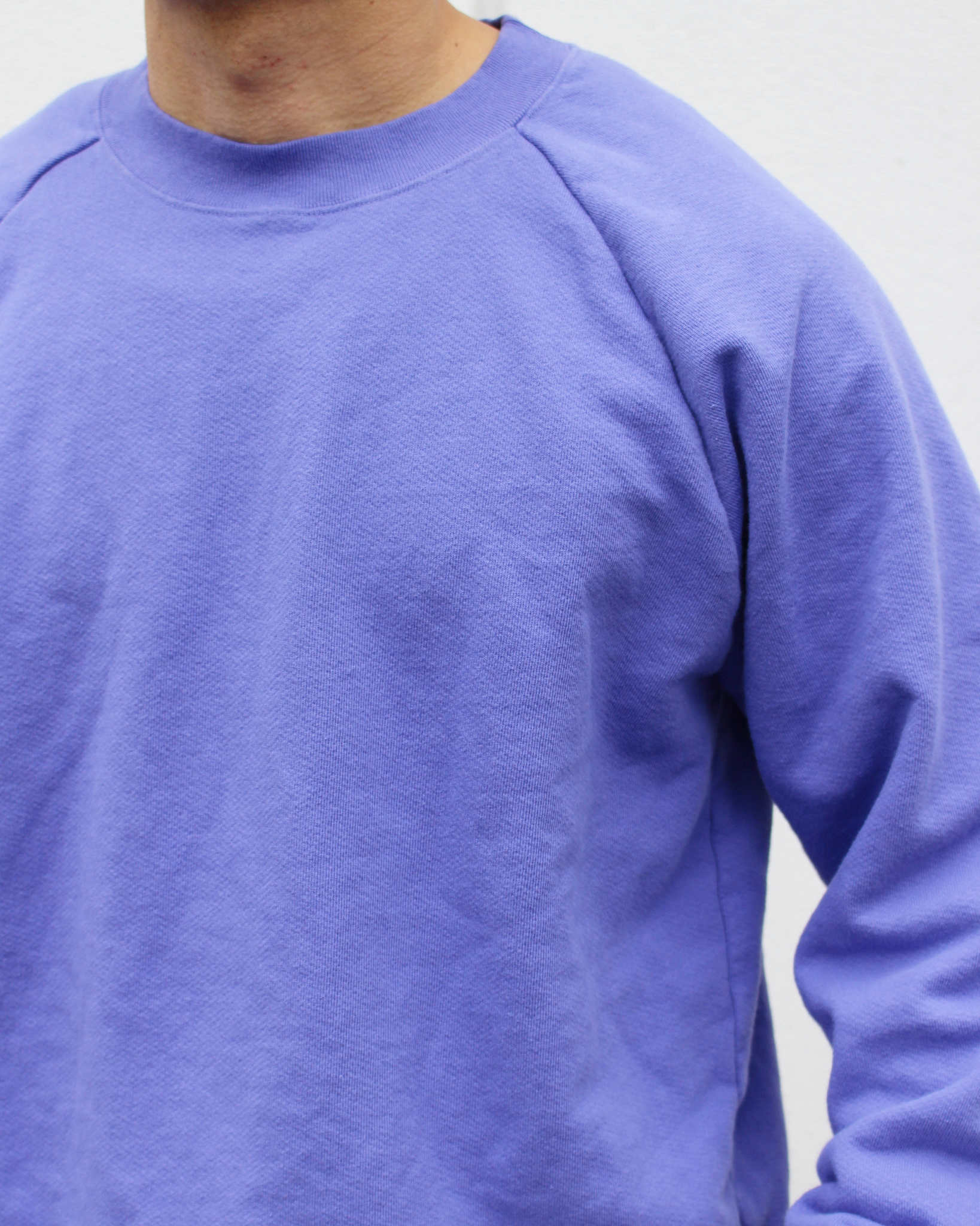 NECESSARY or UNNECESSARY ネセサリーオアアンネセサリー N.O.UNナウン / MAC RAGLAN L/S マックラグラン (BLUE ブルー)