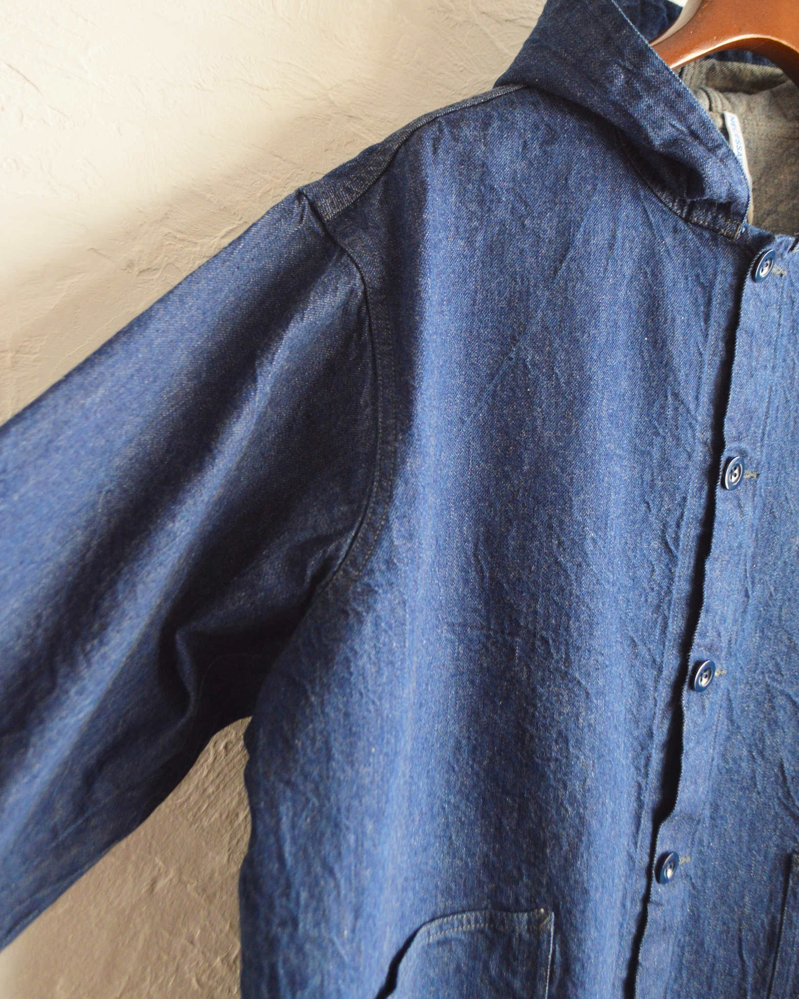 NECESSARY or UNNECESSARY ネセサリーオアアンネセサリー N.O.UNナウン / DENIM HOOD デニムフード (INDIGO インディゴ)