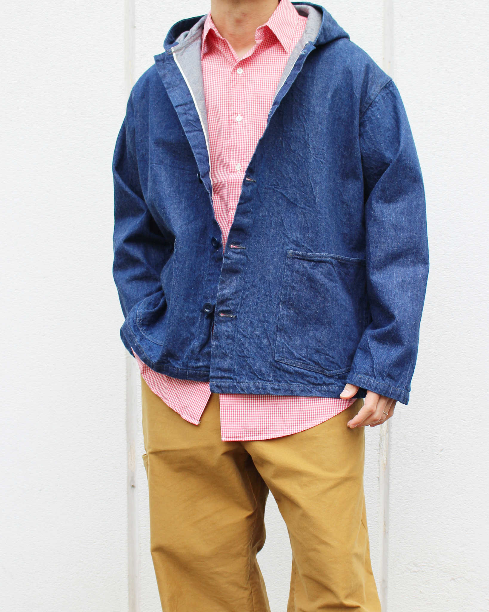 NECESSARY or UNNECESSARY ネセサリーオアアンネセサリー N.O.UNナウン / DENIM HOOD デニムフード (INDIGO インディゴ)