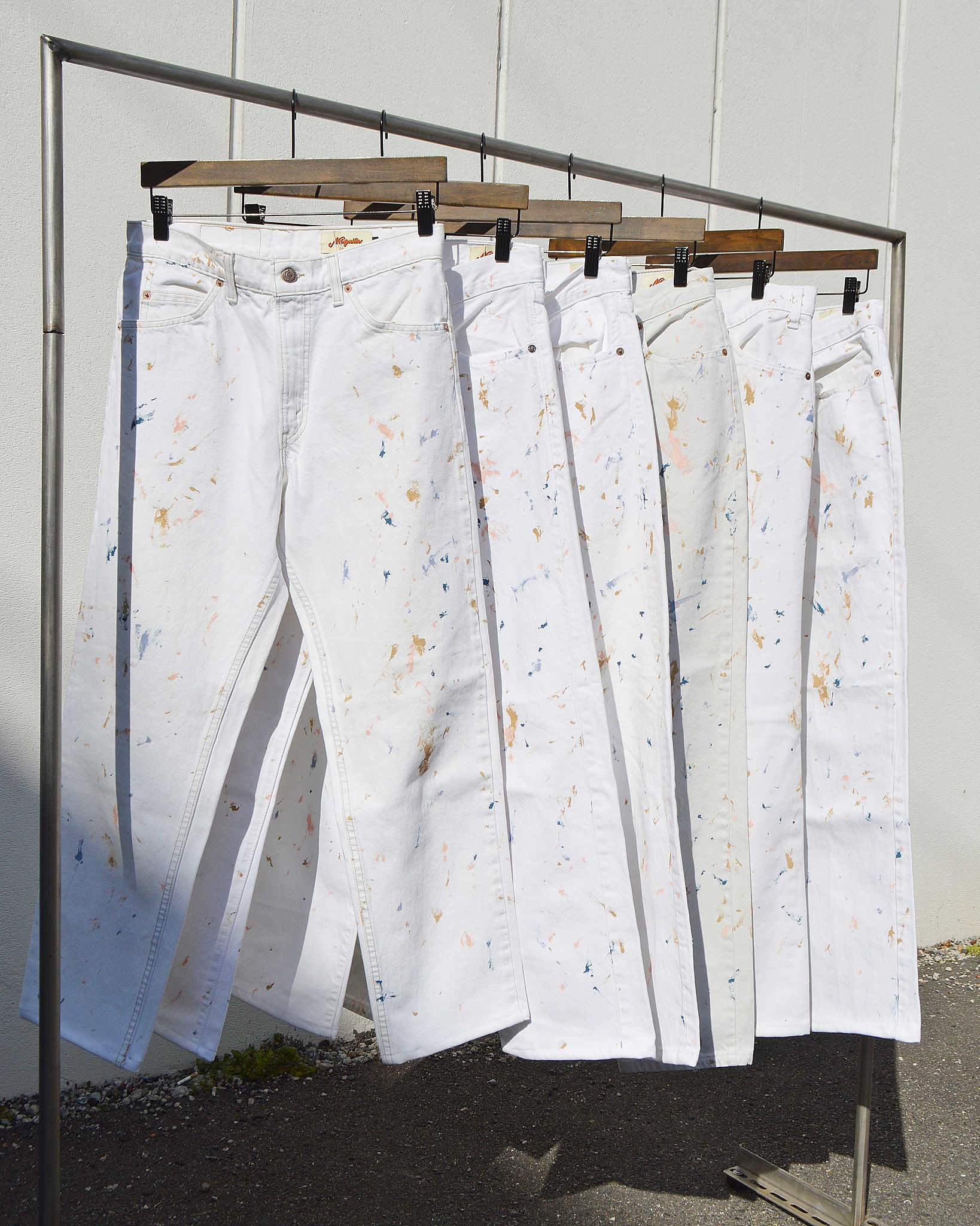 Nasngwam. ナスングワム / COLLISION DENIM PANTS コリジョンデニムパンツ (WHITE ホワイト)