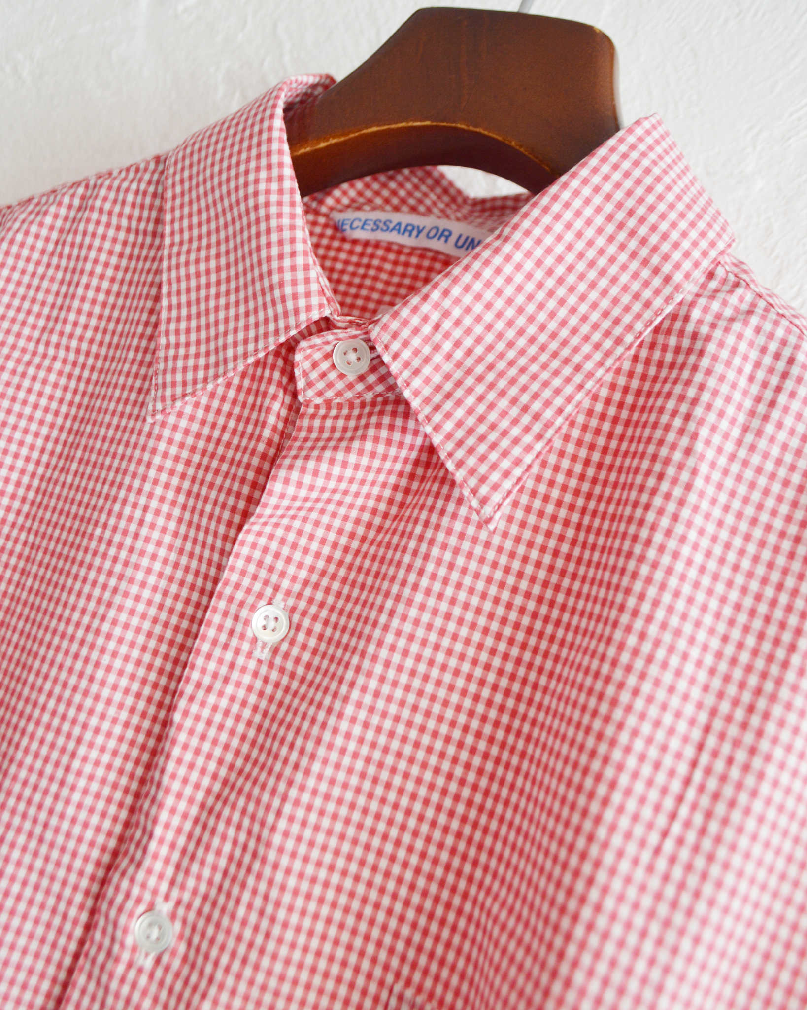 NECESSARY or UNNECESSARY ネセサリーオアアンネセサリー N.O.UN ナウン / DRESS ドレス (RED-CHECK レッドチェック)