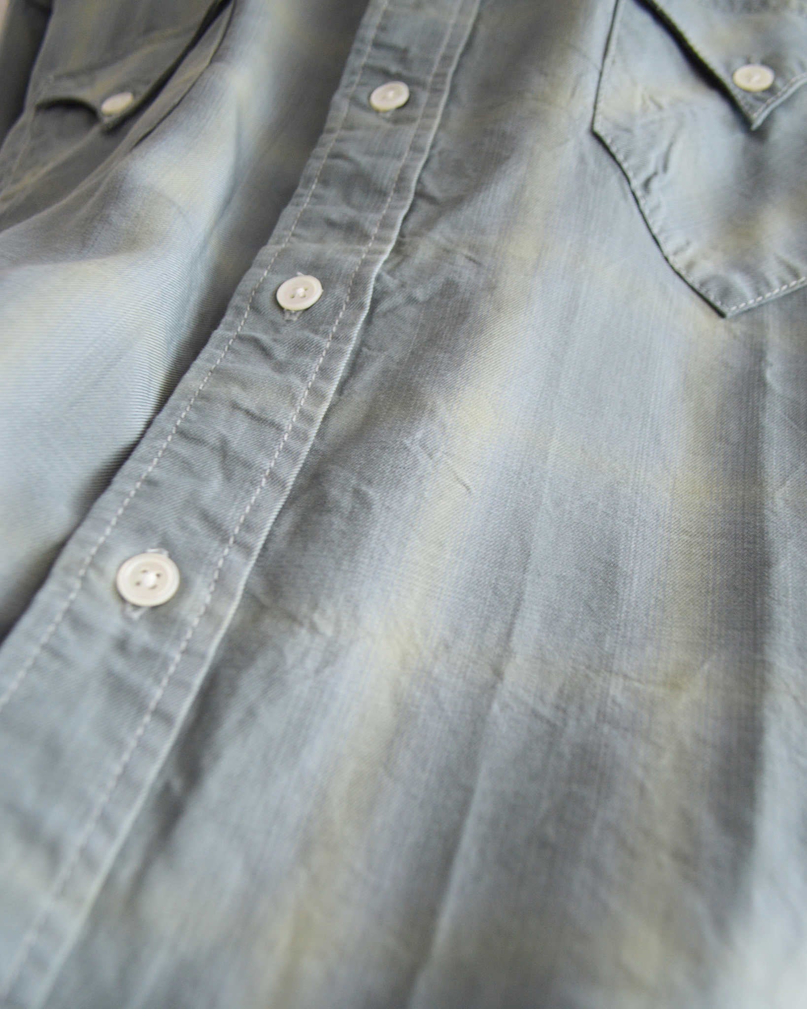 NECESSARY or UNNECESSARY ネセサリーオアアンネセサリー N.O.UN ナウン / WESTERN SHIRT ウエスタンシャツ (SAGE-CHECK セージチェック)