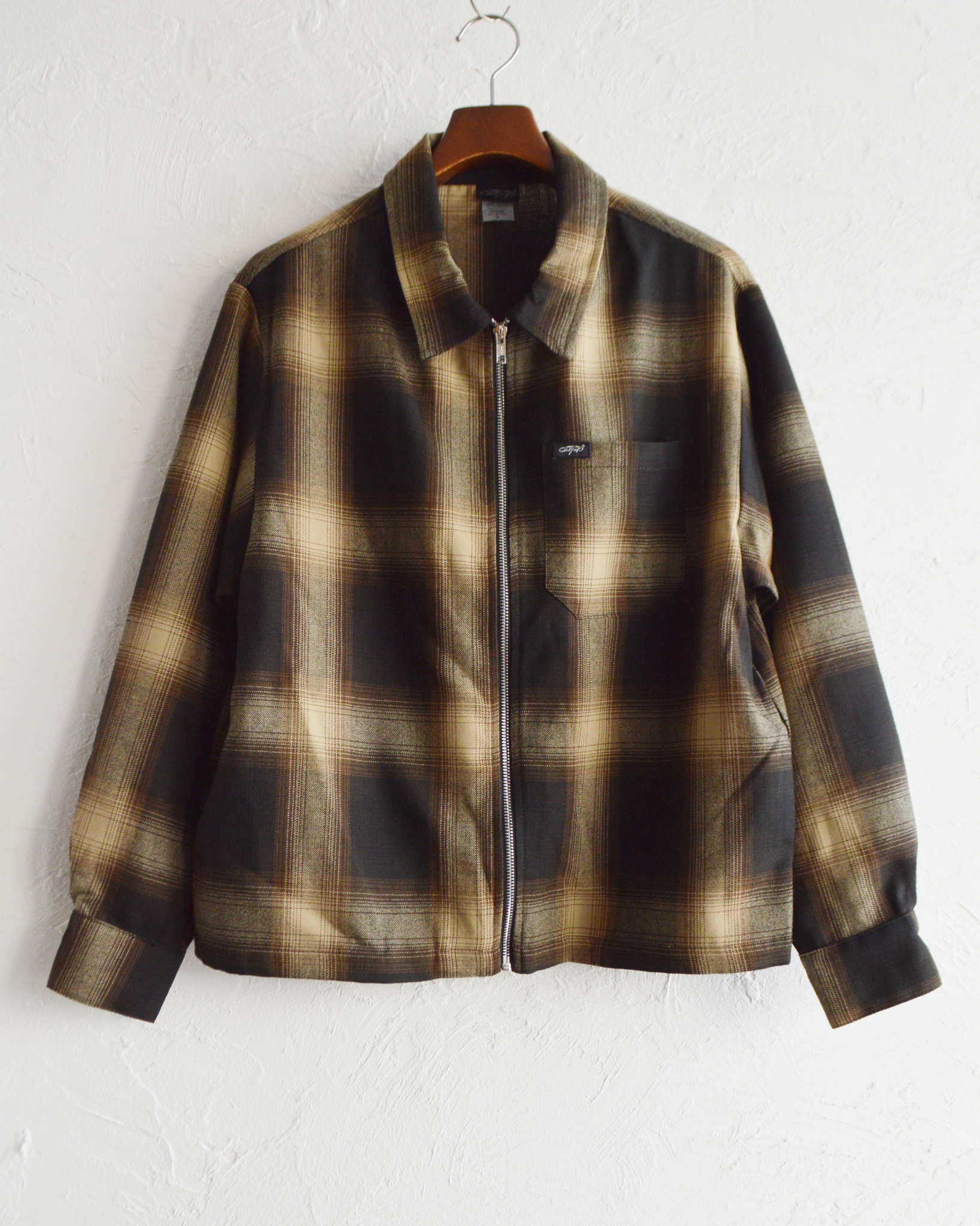 Cal Top キャルトップ / ZIP JACKET ジップジャケット (BROWN/KHAKI ブラウンカーキ)