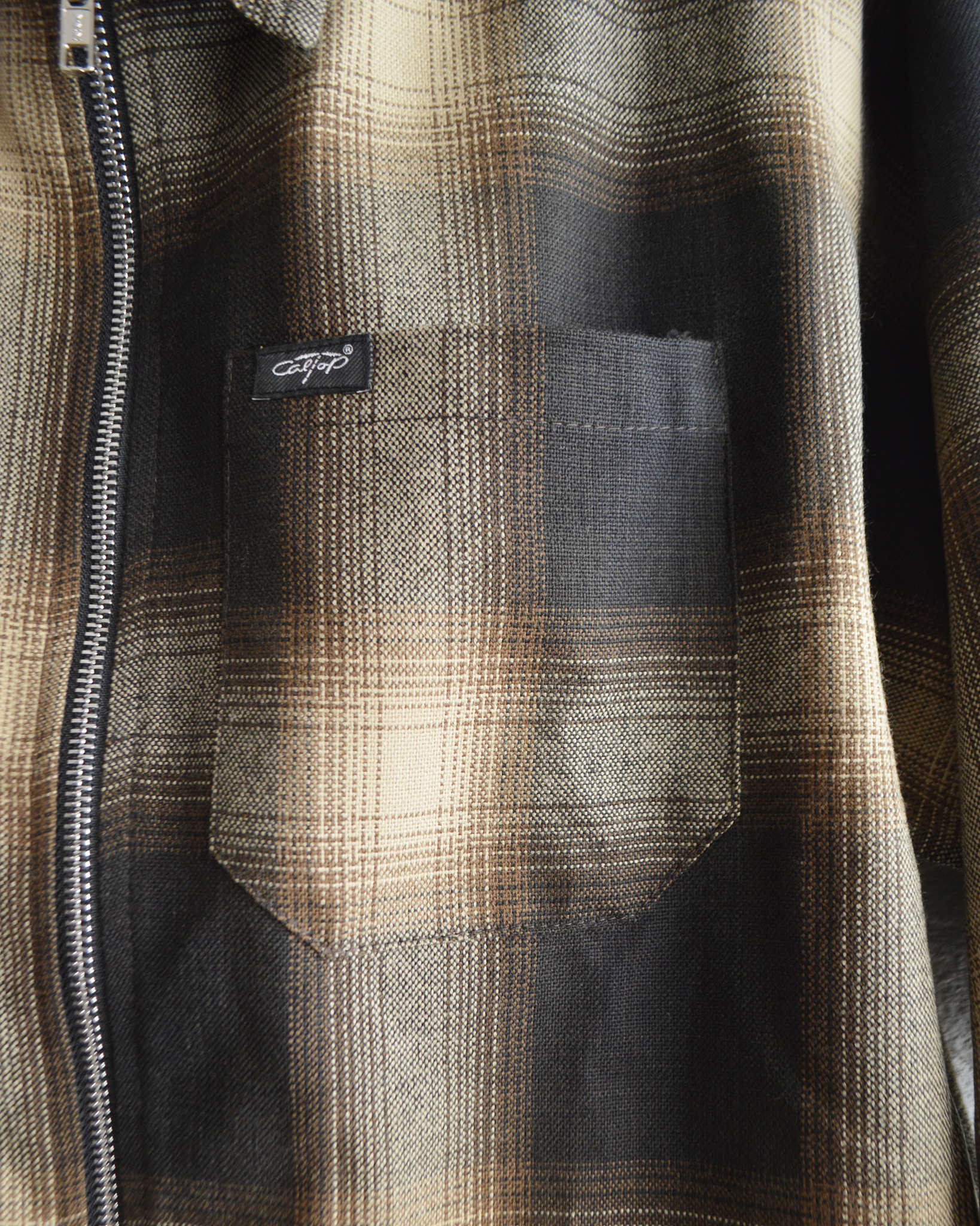 Cal Top キャルトップ / ZIP JACKET ジップジャケット (BROWN/KHAKI ブラウンカーキ)
