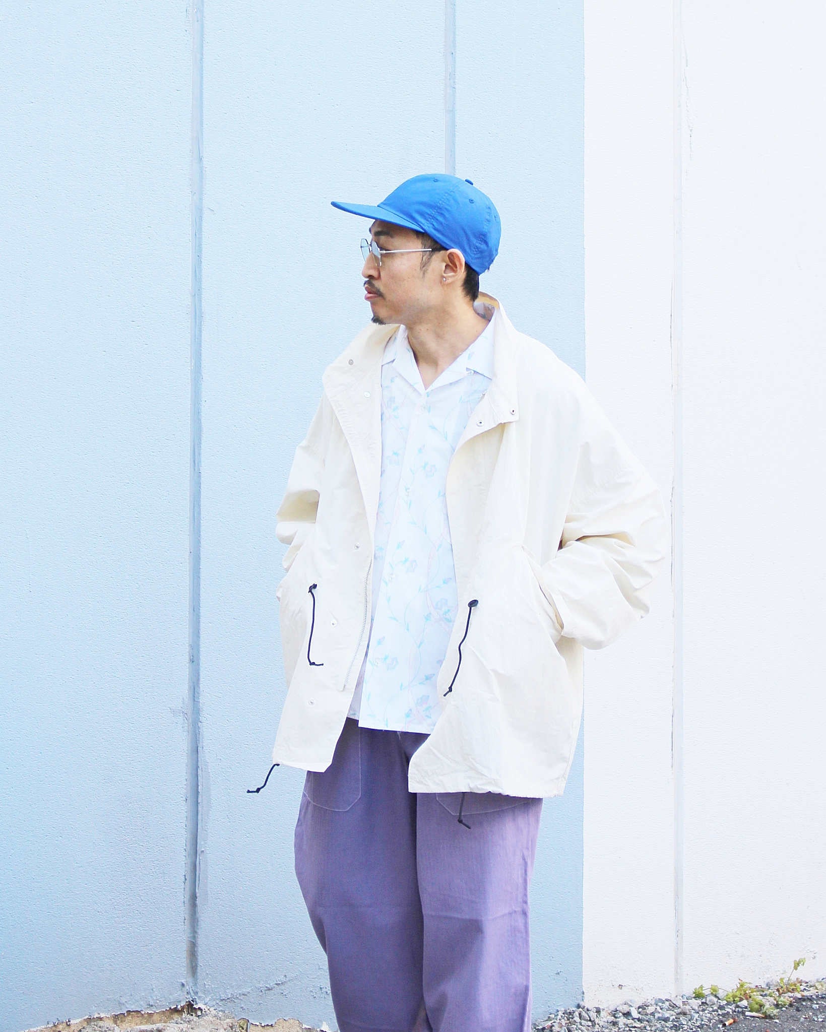 AXESQUIN アクシーズクイーン / ECO NYLON SHORT COAT エコナイロンショートコート (OFF WHITE オフホワイト)