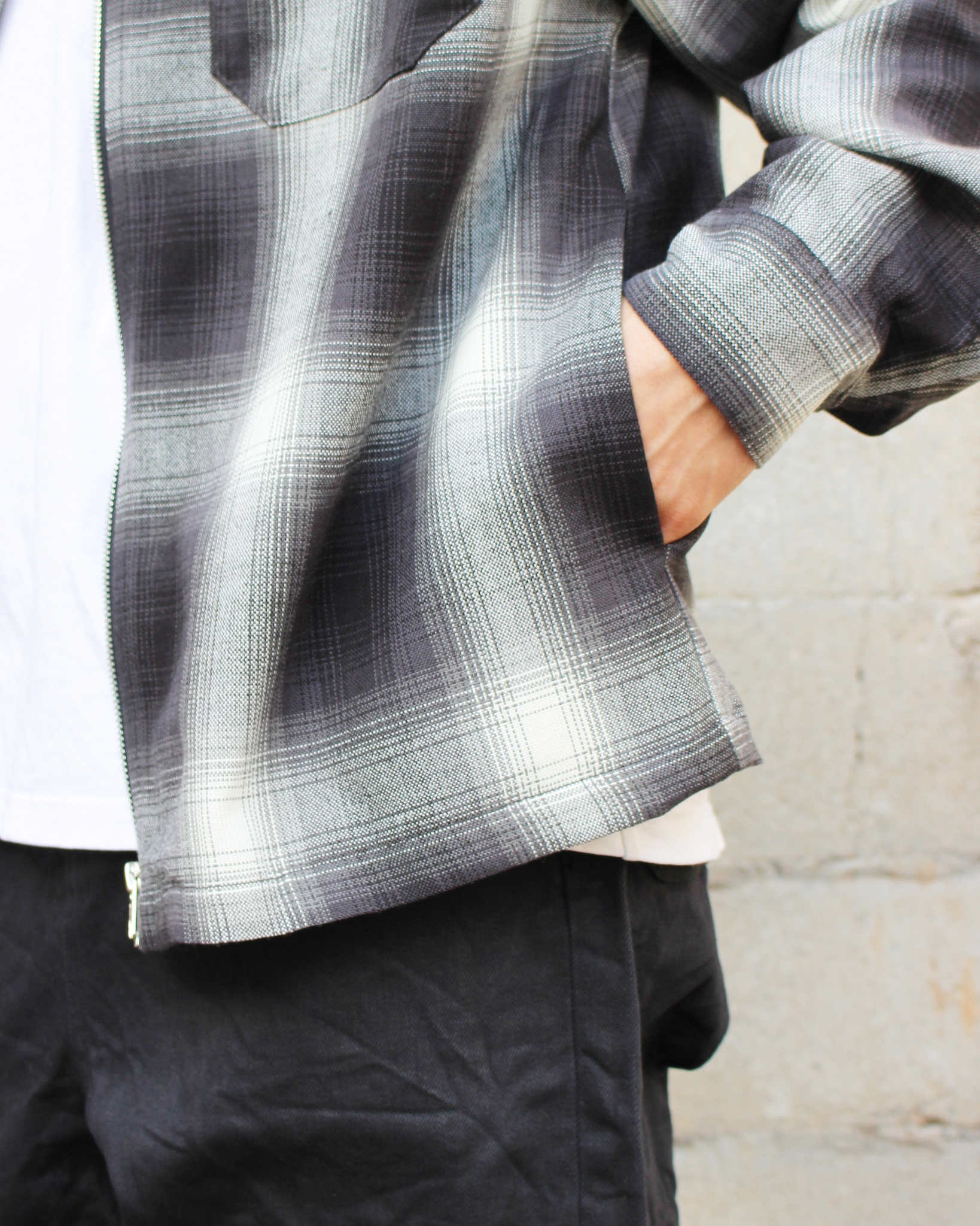 Cal Top キャルトップ / ZIP JACKET ジップジャケット (BLACK/IVORY ブラックアイボリー)