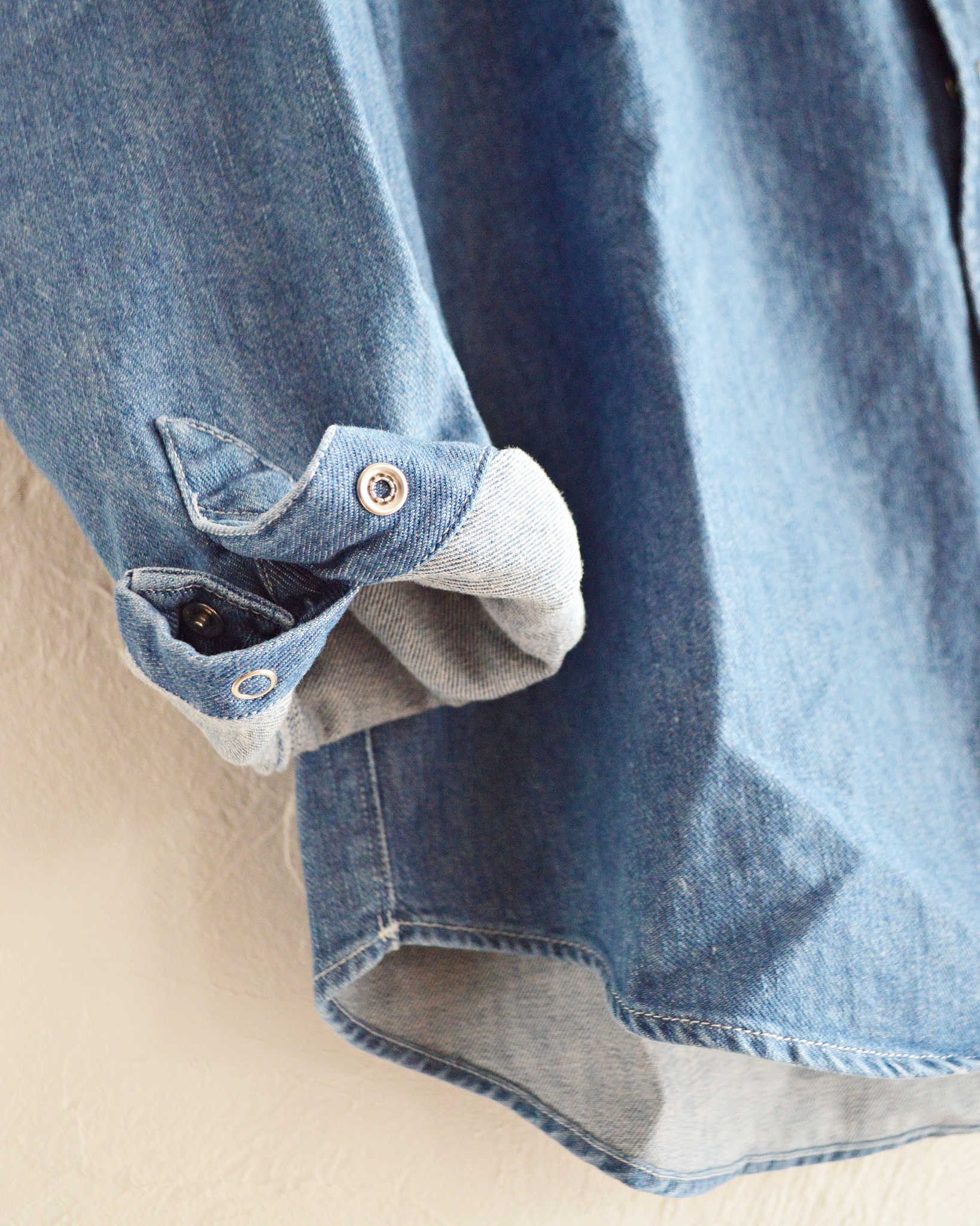 Nasngwam. ナスングワム / BRIGHT DENIM SHIRTS ブライトデニムウエスタンシャツ (USED WASH ユーズドウォッシュ)