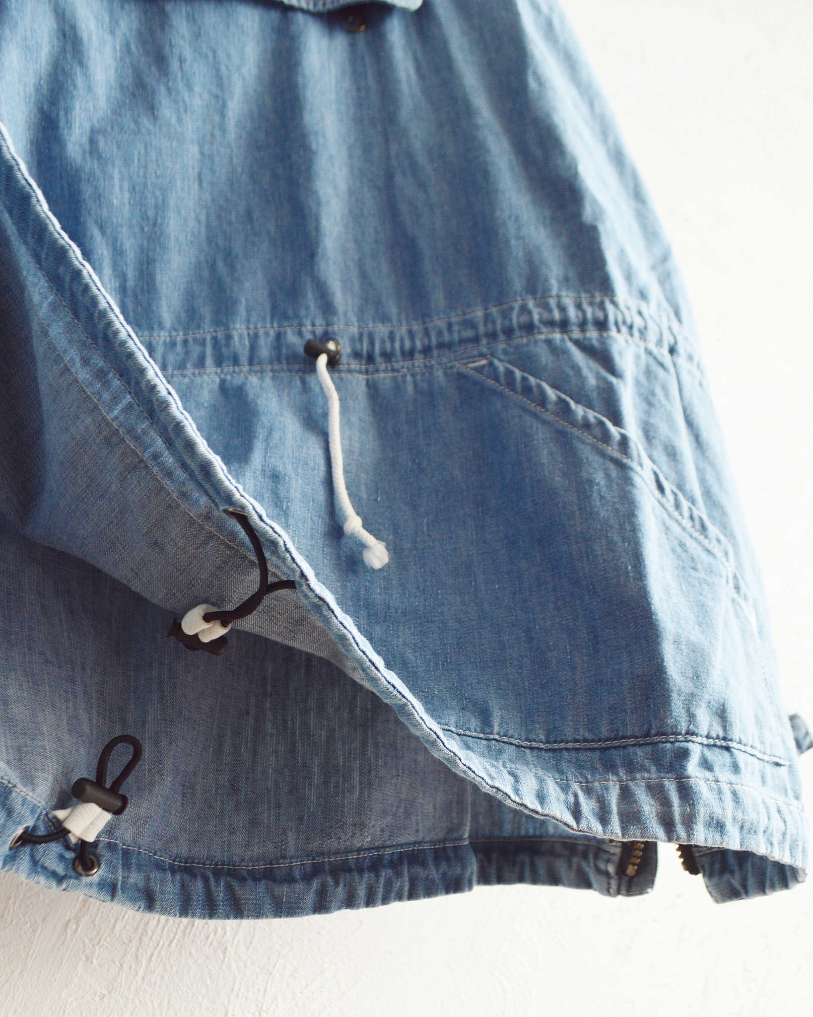 IMPRESTORE インプレストア / Richie リッチー | anorak hoodie アノラックフーディー (Blue Denim Vintage wash ブルーデニムヴィンテージウォッシュ)