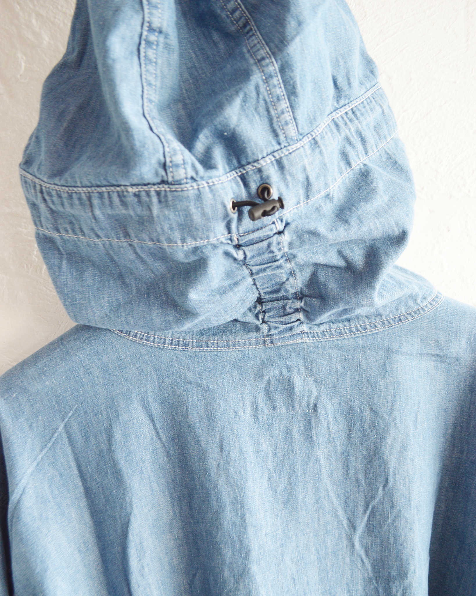 IMPRESTORE インプレストア / Richie リッチー | anorak hoodie アノラックフーディー (Blue Denim Vintage wash ブルーデニムヴィンテージウォッシュ)