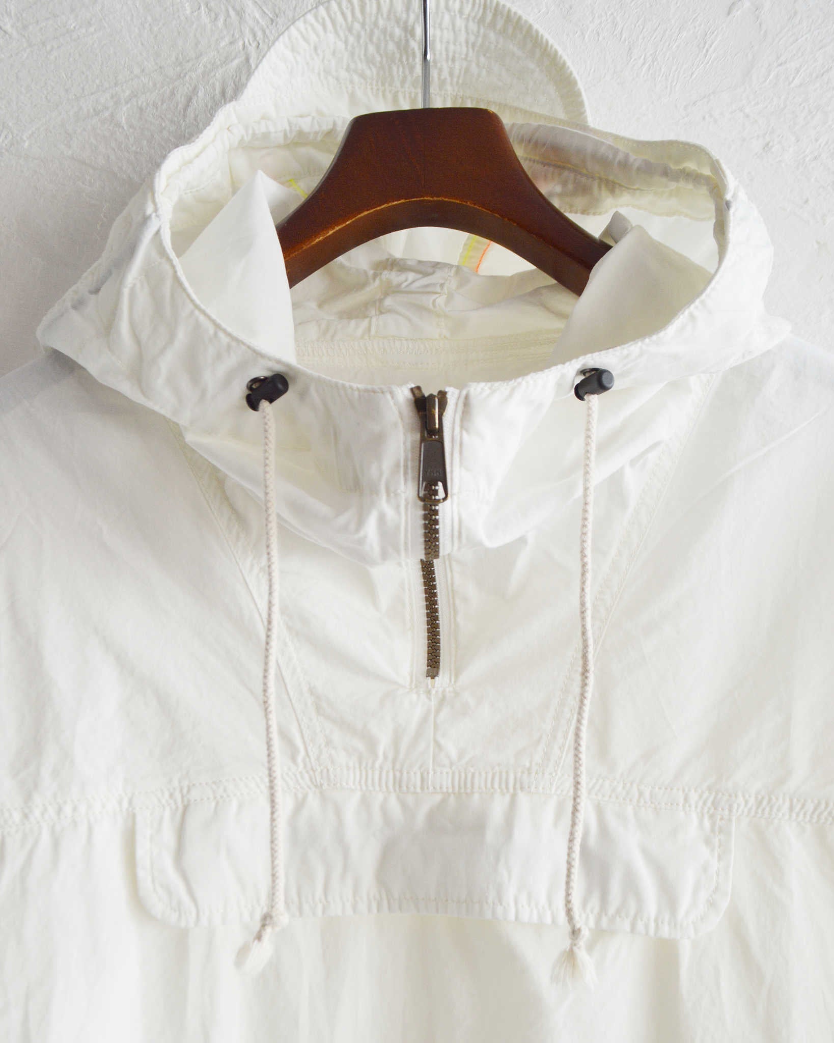 IMPRESTORE インプレストア / Richie リッチー | anorak hoodie アノラックフーディー (White poplin ホワイトポプリン)