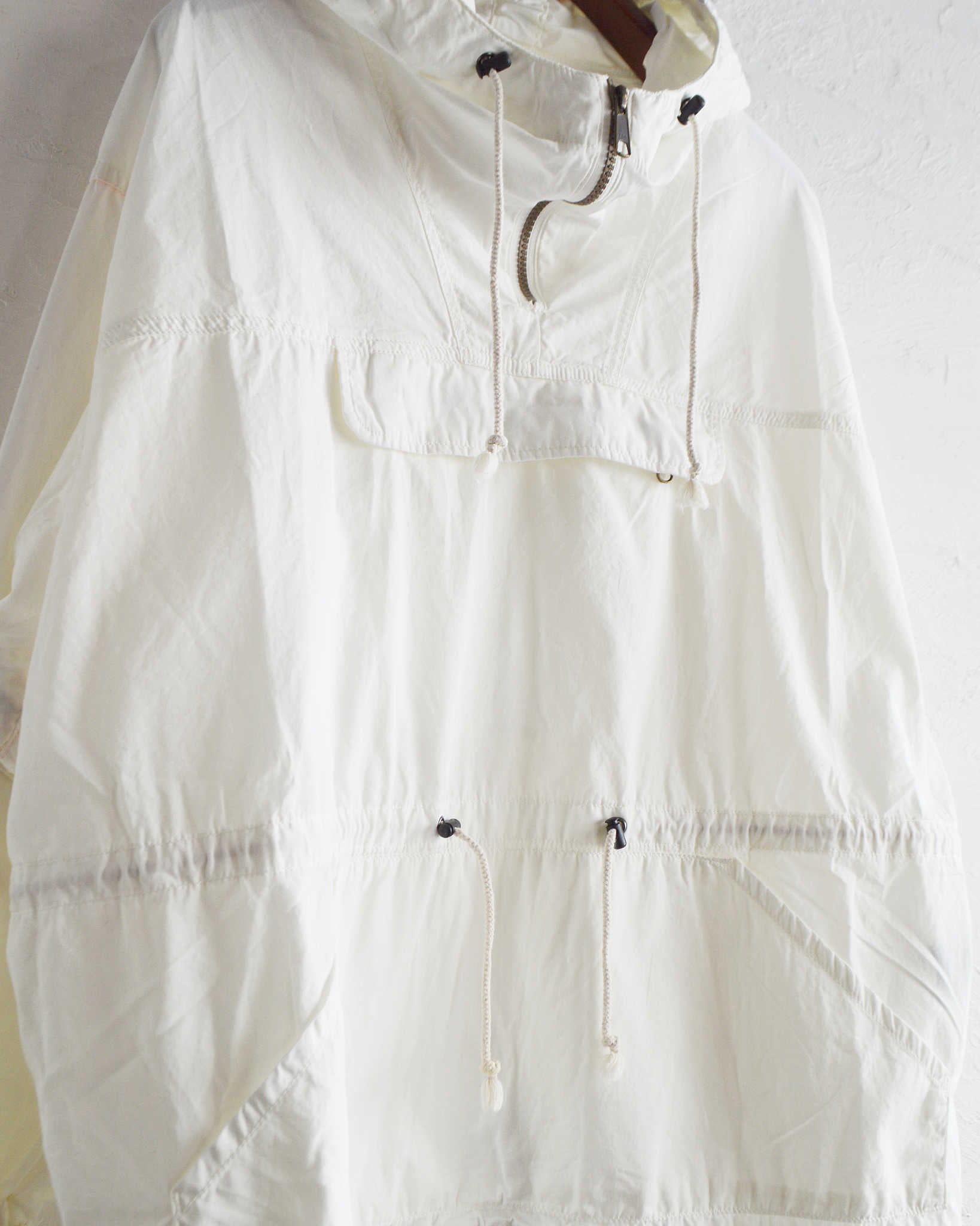 IMPRESTORE インプレストア / Richie リッチー | anorak hoodie アノラックフーディー (White poplin ホワイトポプリン)