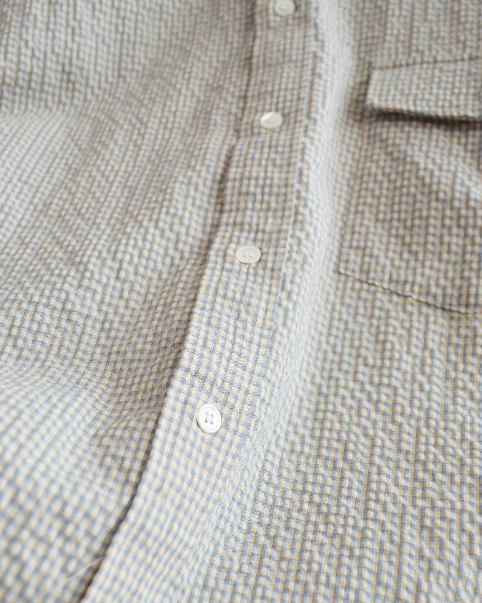 modemdesgin モデムデザイン / checkered standard shirt チェックシャツ 【BLUE ブルー】