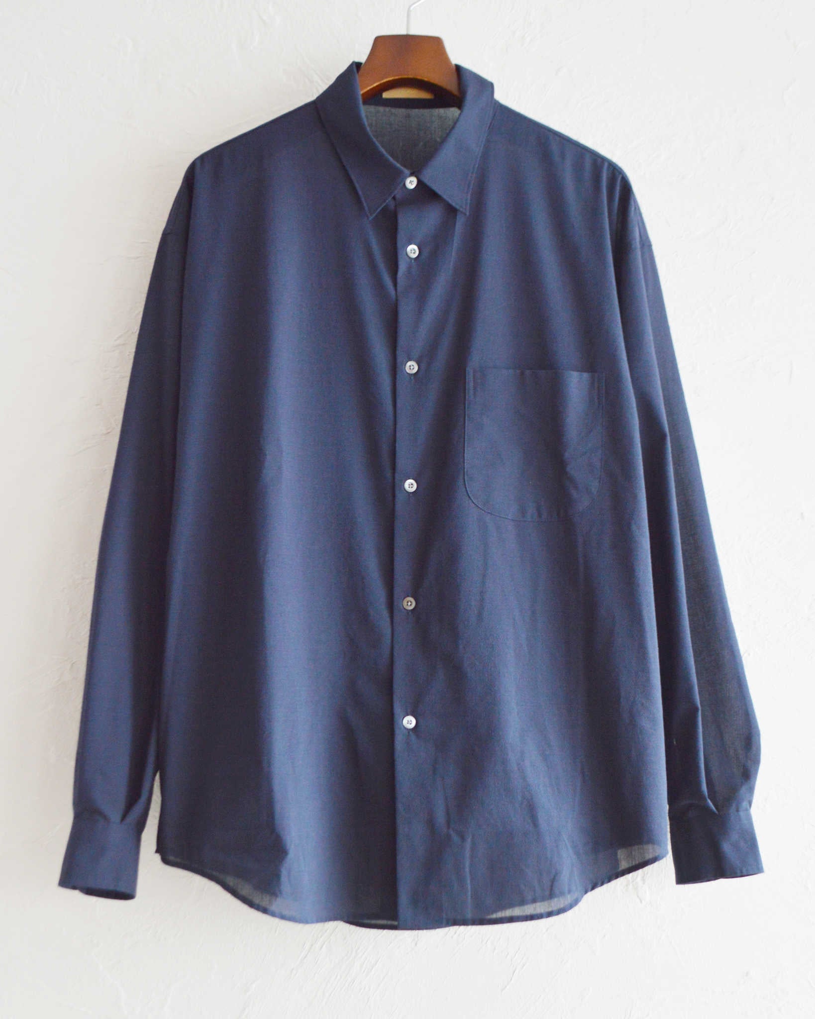 LAMOND ラモンド / VOILE LAWN SHIRTS JACKET ボイルローンシャツジャケト (NAVY ネイビー)