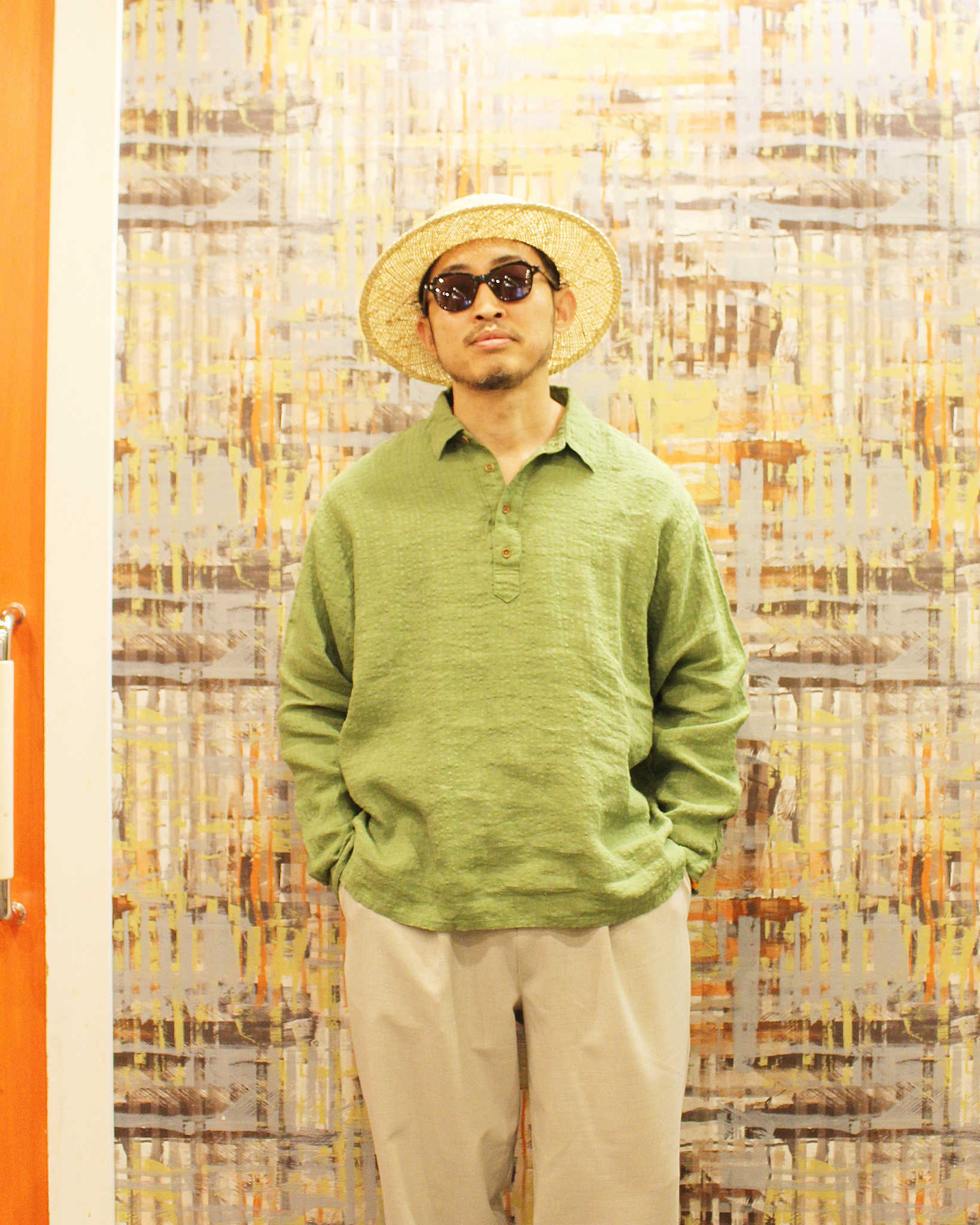 Nasngwam. ナスングワム / SUBTLE SHIRTS サトルシャツ (GREEN グリーン)