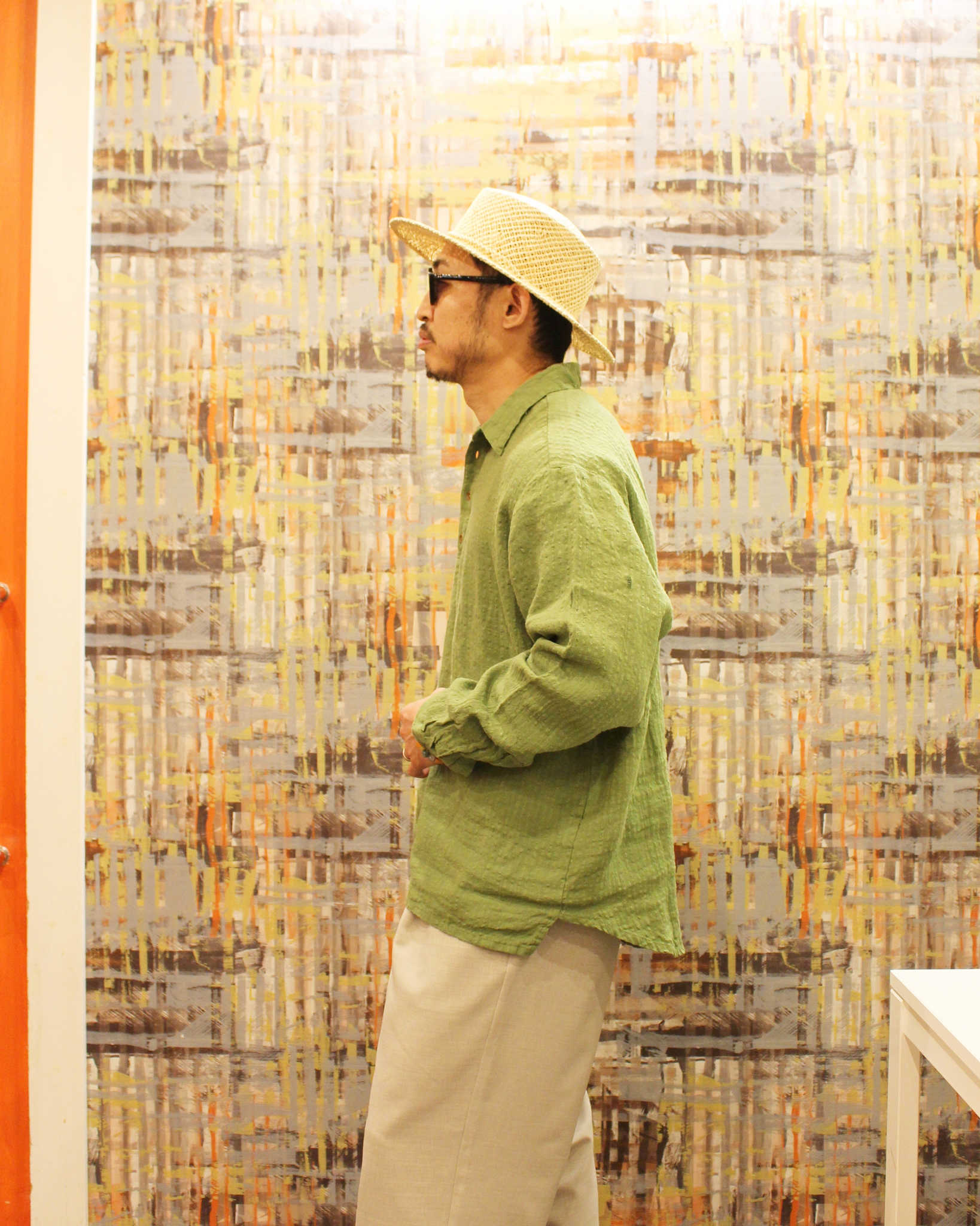 Nasngwam. ナスングワム / SUBTLE SHIRTS サトルシャツ (GREEN グリーン)