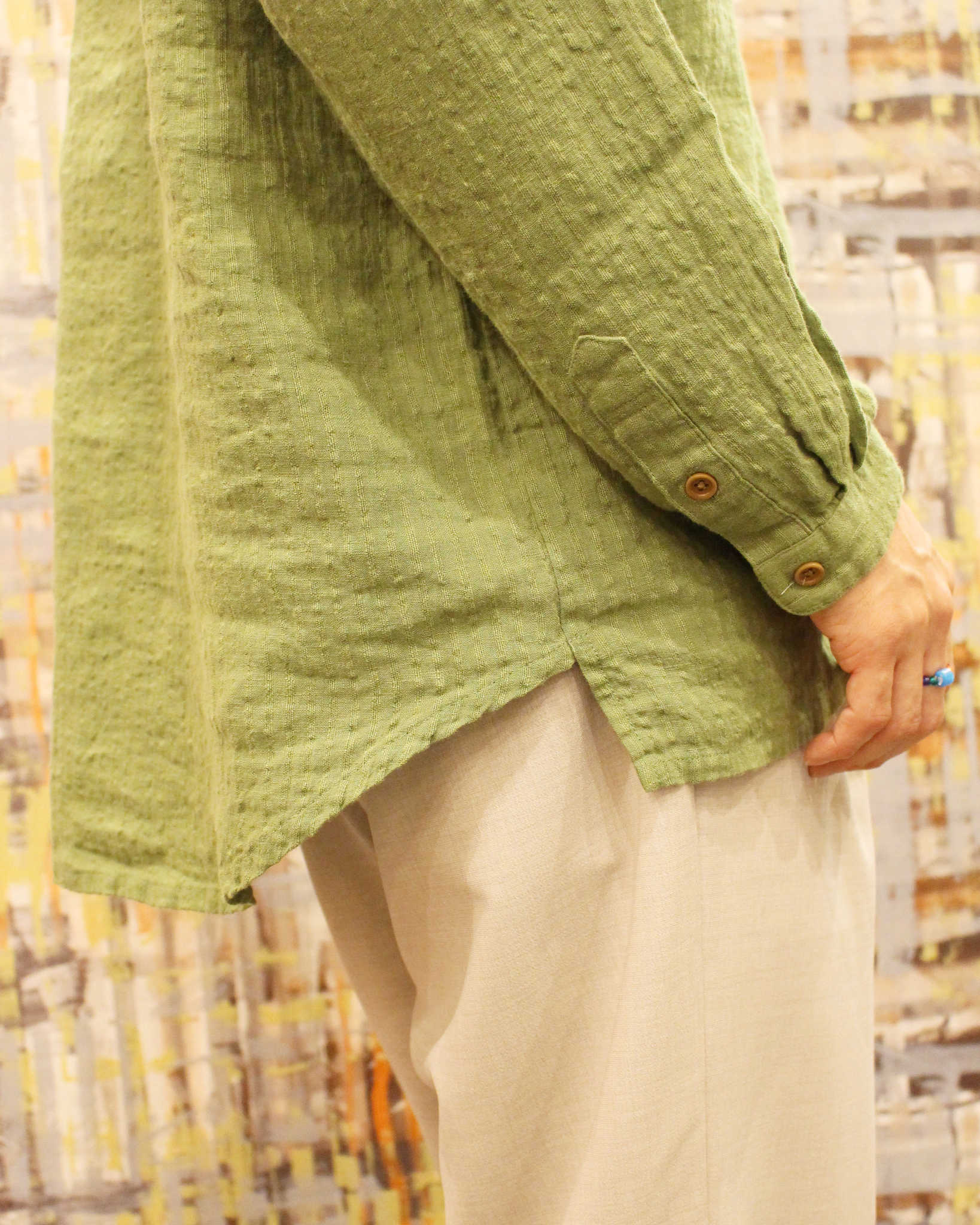 Nasngwam. ナスングワム / SUBTLE SHIRTS サトルシャツ (GREEN グリーン)