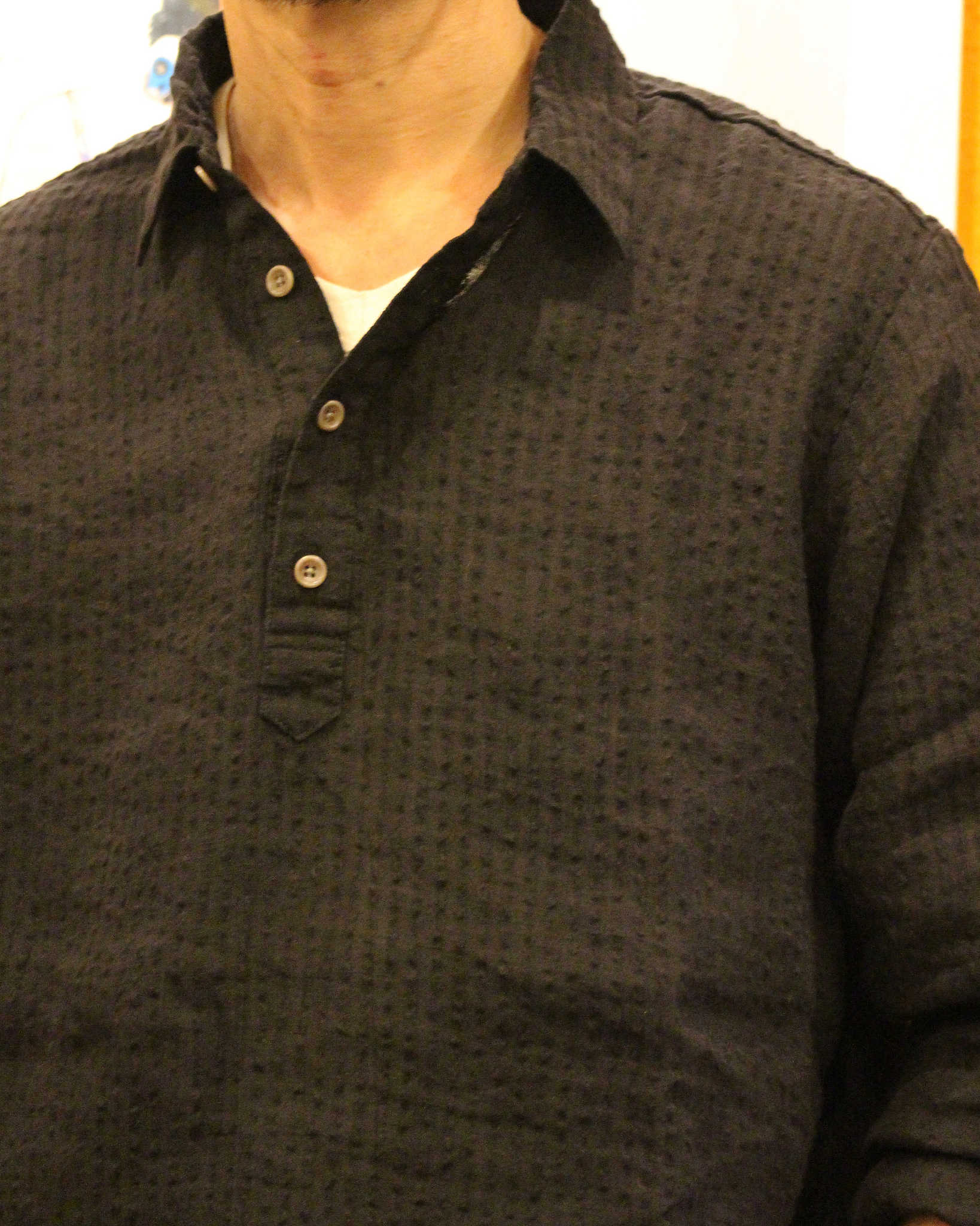 Nasngwam. ナスングワム / SUBTLE SHIRTS サトルシャツ (BLACK ブラック)