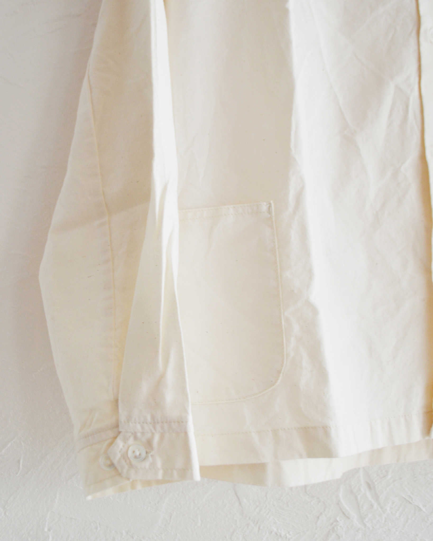 NECESSARY or UNNECESSARY ネセサリーオアアンネセサリー N.O.UN ナウン / WORK SHIRTS ワークシャツ (WHITE ホワイト)