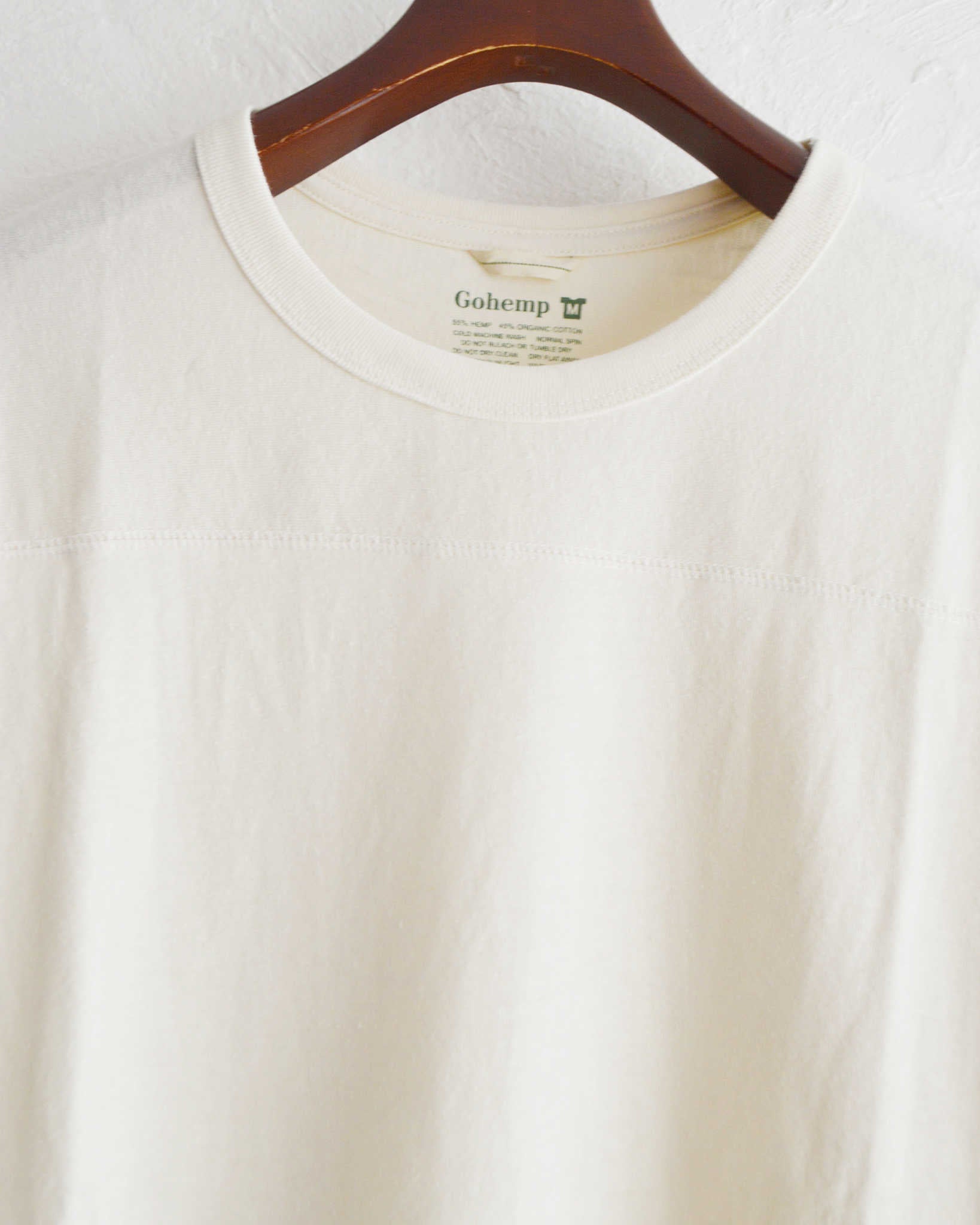 GOHEMP ゴーヘンプ / WIDE FOOTBALL TEE ワイドフットボールTEE (NATURAL ナチュラル)