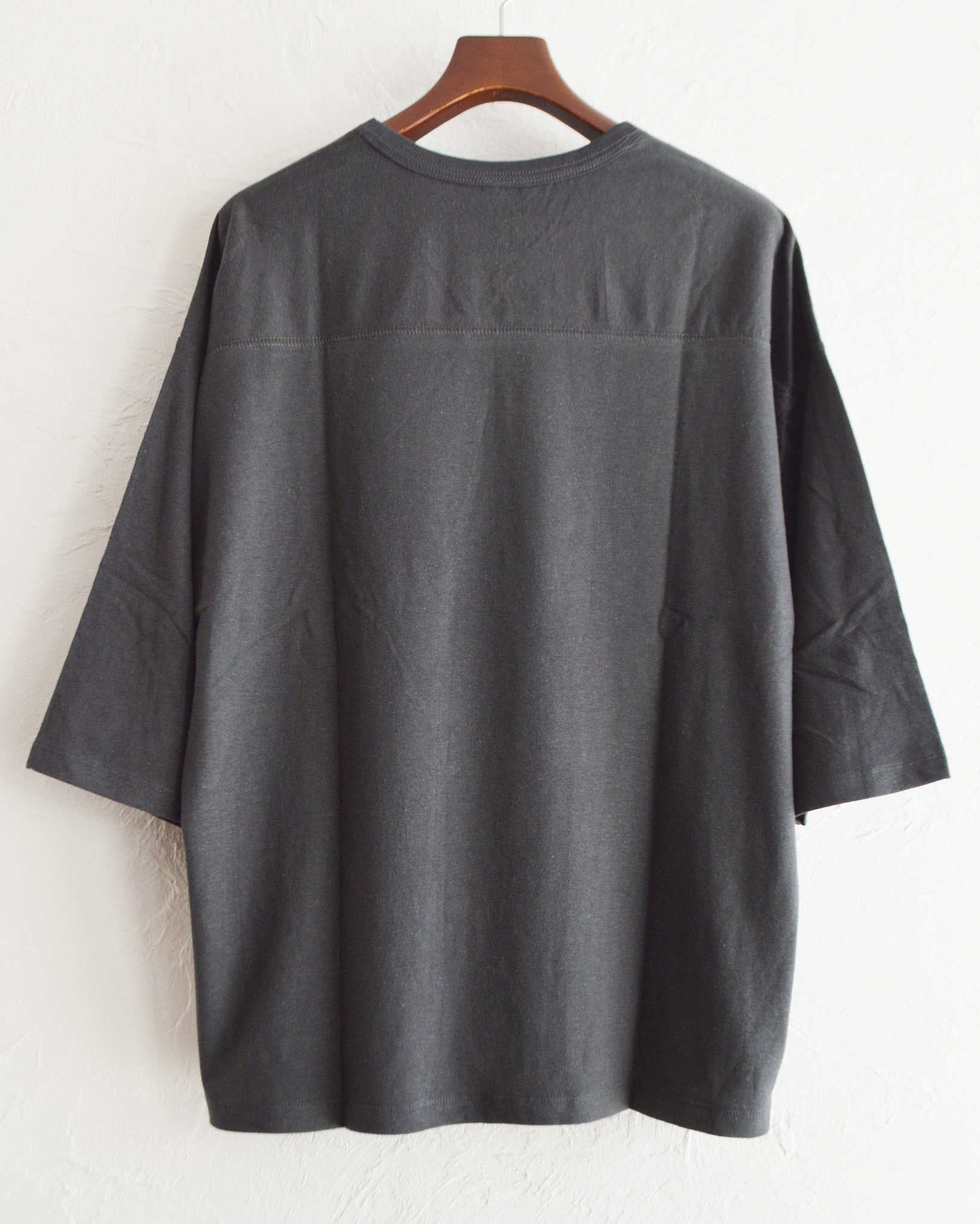 GOHEMP ゴーヘンプ / WIDE FOOTBALL TEE ワイドフットボールTEE (GUNMETAL GRAY ガンメタルグレー)