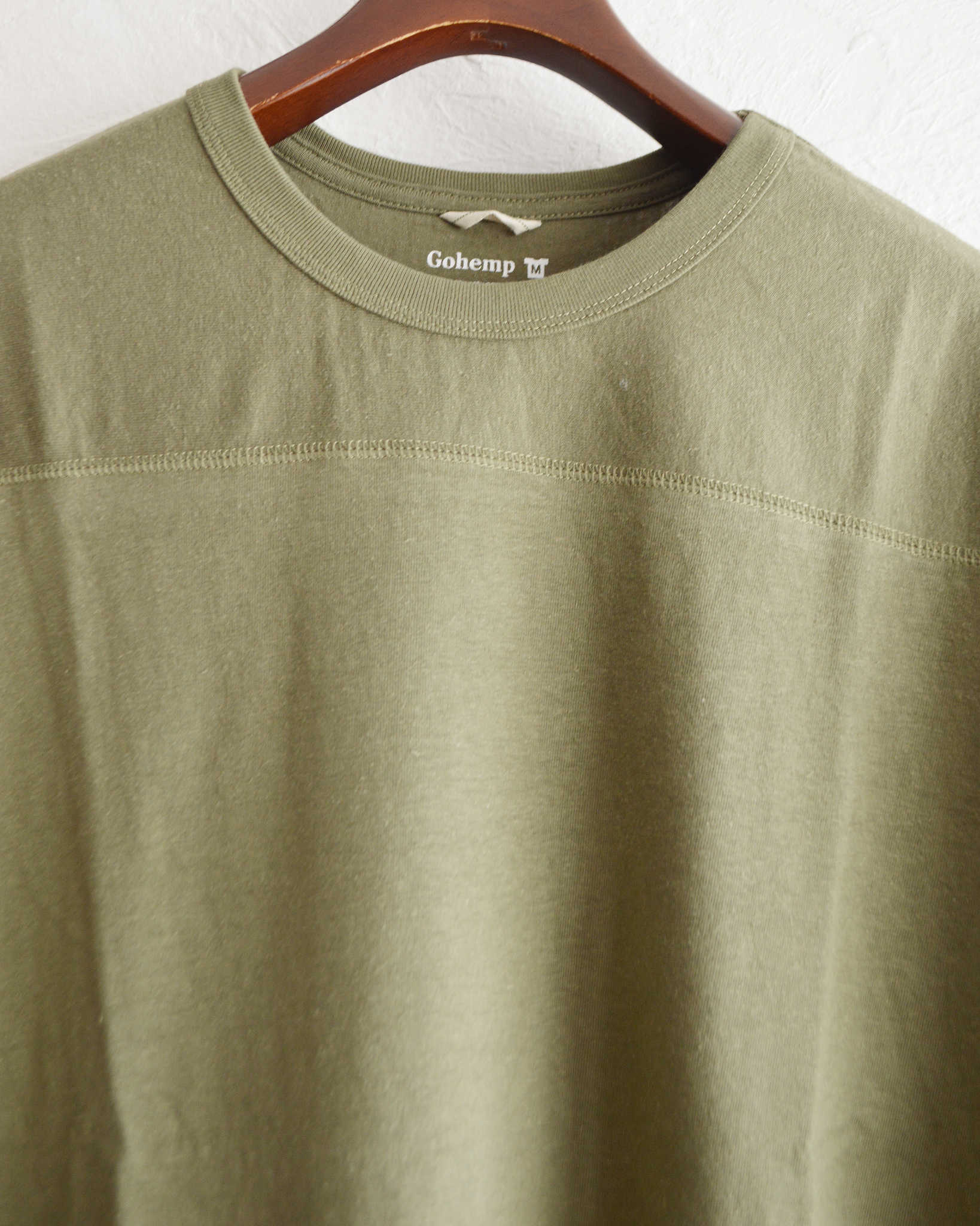 GOHEMP ゴーヘンプ / WIDE FOOTBALL TEE ワイドフットボールTEE (OLIVE DRAB オリーブドラブ)